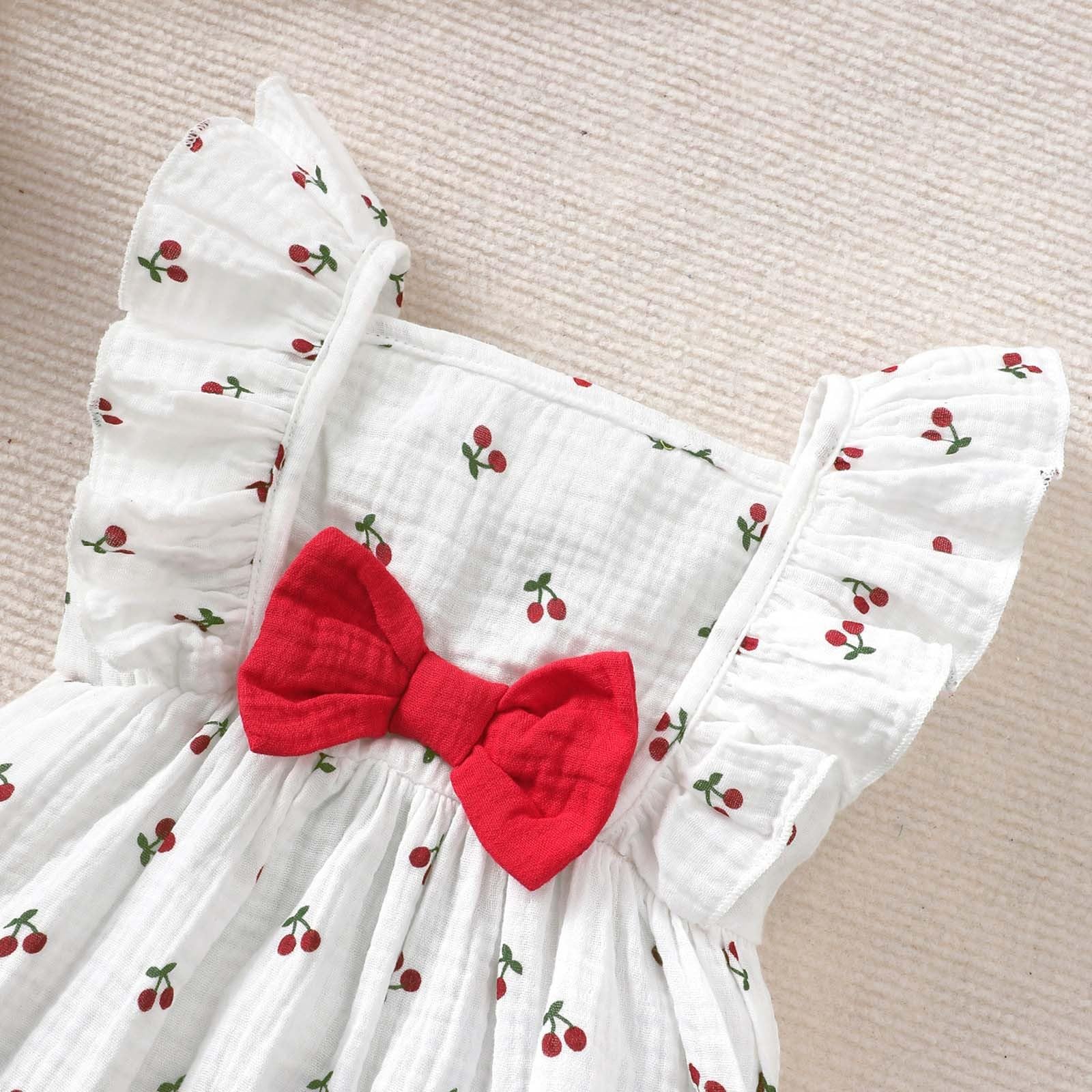 Vestido Niña Ropa Bebe Conjunto Vestido y Gorro Ropa Bebe Verano Floral Fruncido sin Mangas Vestidos Flores de Algodón Lino de Primavera Verano para Niñas