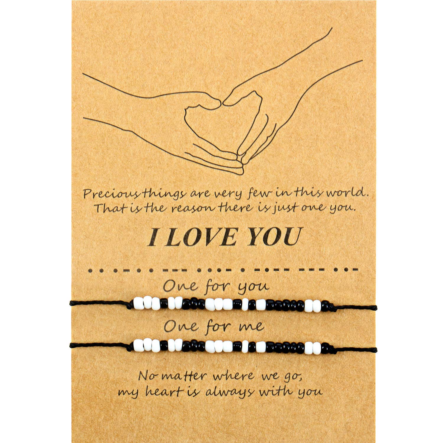 Valentines Morse Code Bracelet I Love You Friendship Couple Family Bracelet Gift