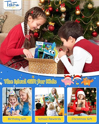 Miniatura 7 de TEKFUN NanoDoodle Juguetes para niños, tableta de escritura LCD, juguetes de dinosaurio, tablero de dibujo para colorear de 4.5 pulgadas para