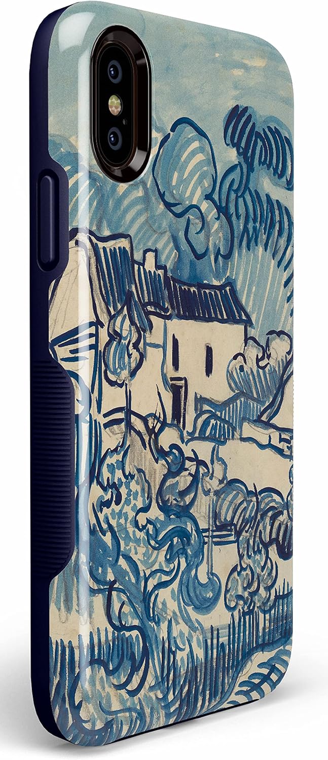 Casely iPhone Xs Max Case | Van Gogh | Landscape with Houses | Bold Protective Design