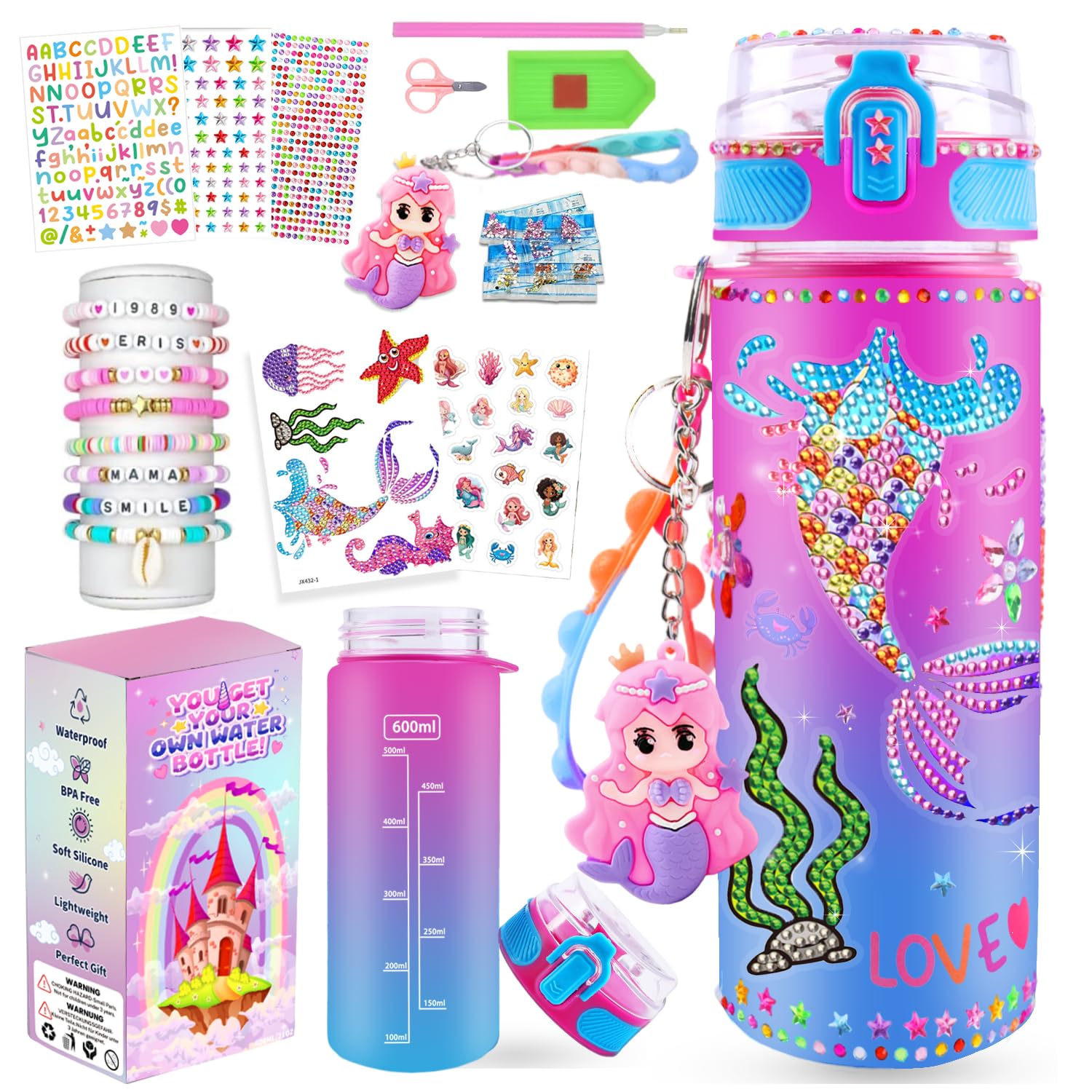 Sanilinwild Einhorn Geschenke für Mädchen 5-6-7-8-9 Jahre Geschenkideen- diy Freundschaft Armband, Weihnachten/Ostern/Geburtstag Geschenkideen, Kinder Geburtstag Spielzeug Mädchen 4-12 Jahre