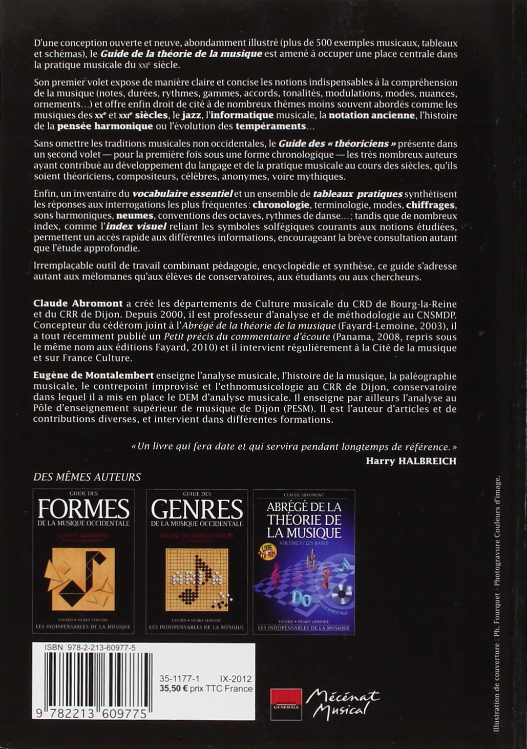 (Guide de) La théorie de la musique