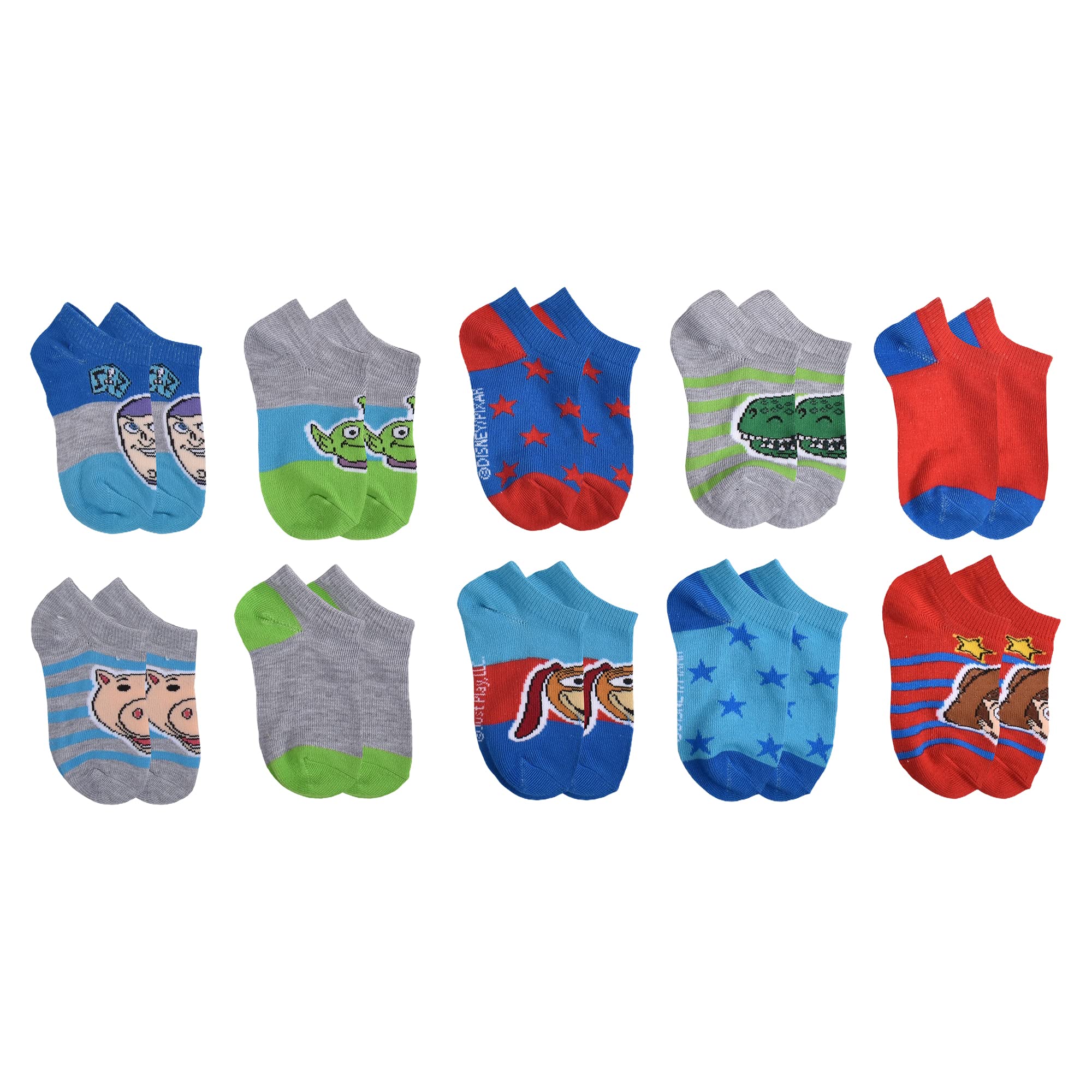 TOY STORY Boys' 10-Pack No Show Socks
