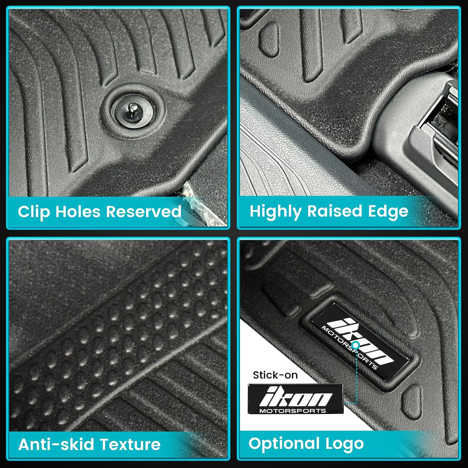 FREEMOTOR802 Compatible with 2020-2025 Subaru Outback & Legacy Floor Mats, 3D Molded Custom Carpets 1st 2nd Row Front Rear Protection 3PC Pad Black TPE All Weather Liner Protector