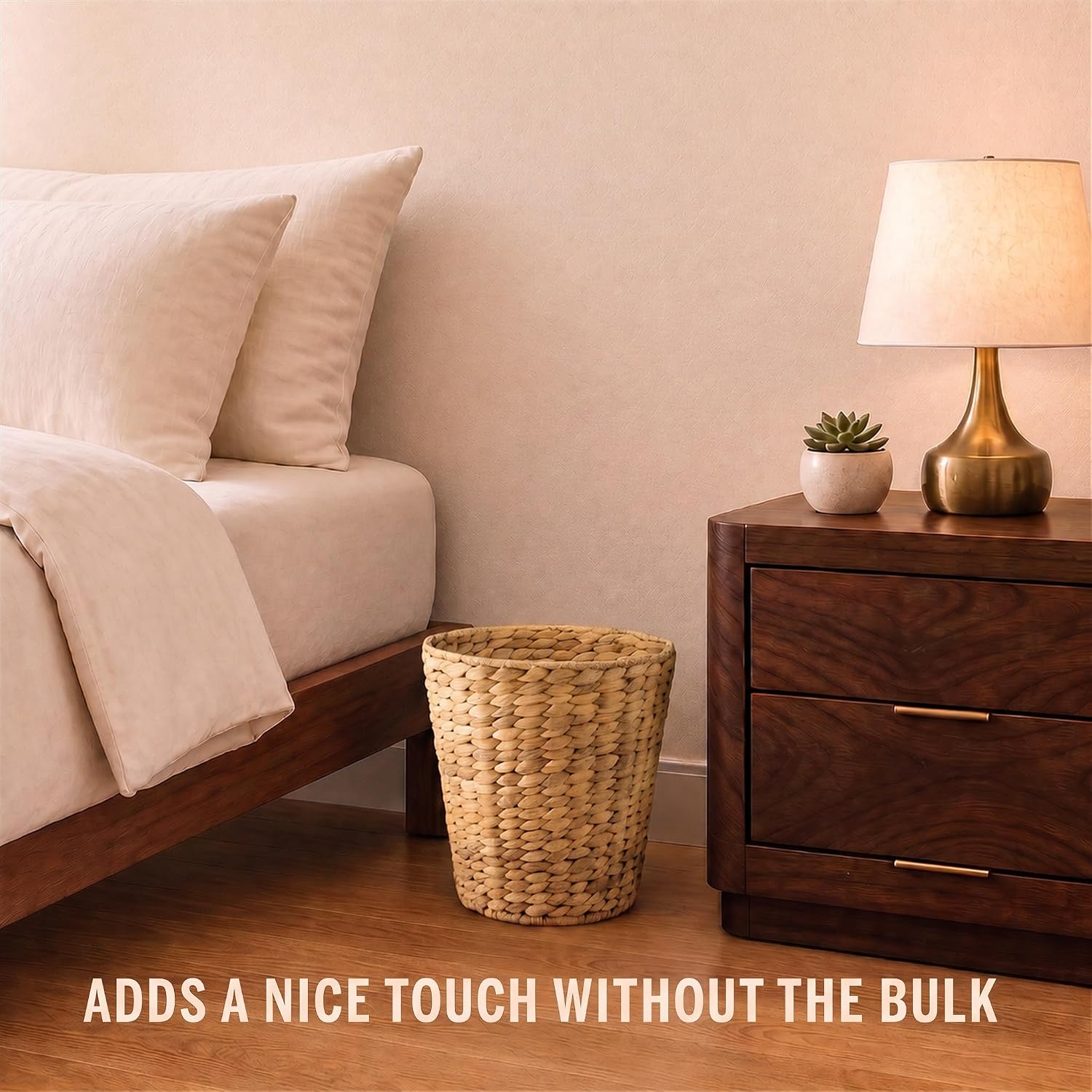 84ECO 2-Pack 3 Gallon Wicker Trash Can for Bathroom - Decorative Trash Can