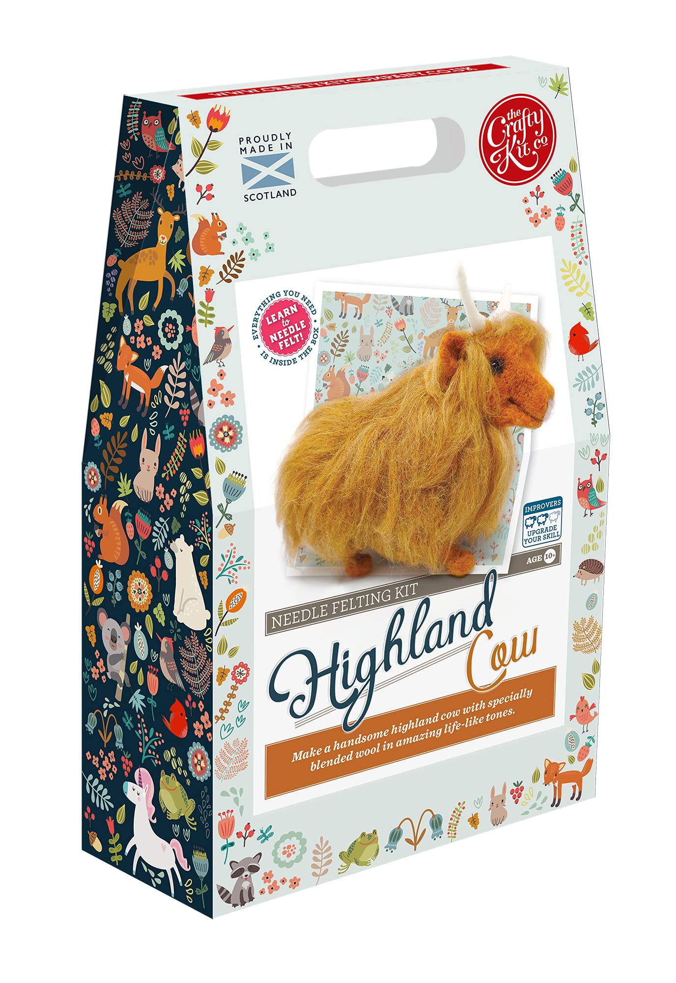The Crafty Kit Company 'Highland Cow' Needle Felting Kit