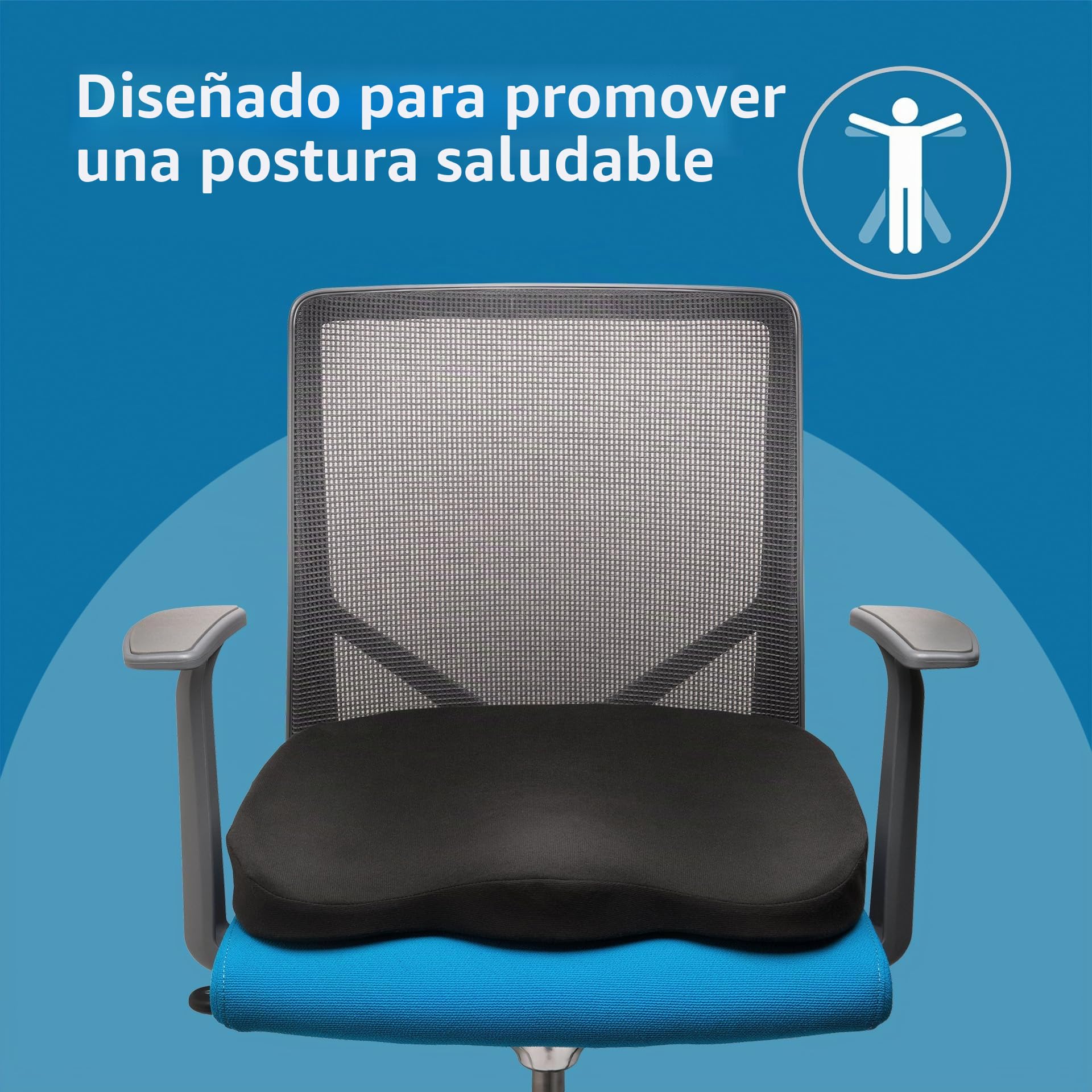 Kensington K55805WW - Cojín ergonómico visco elástica, Color Negro