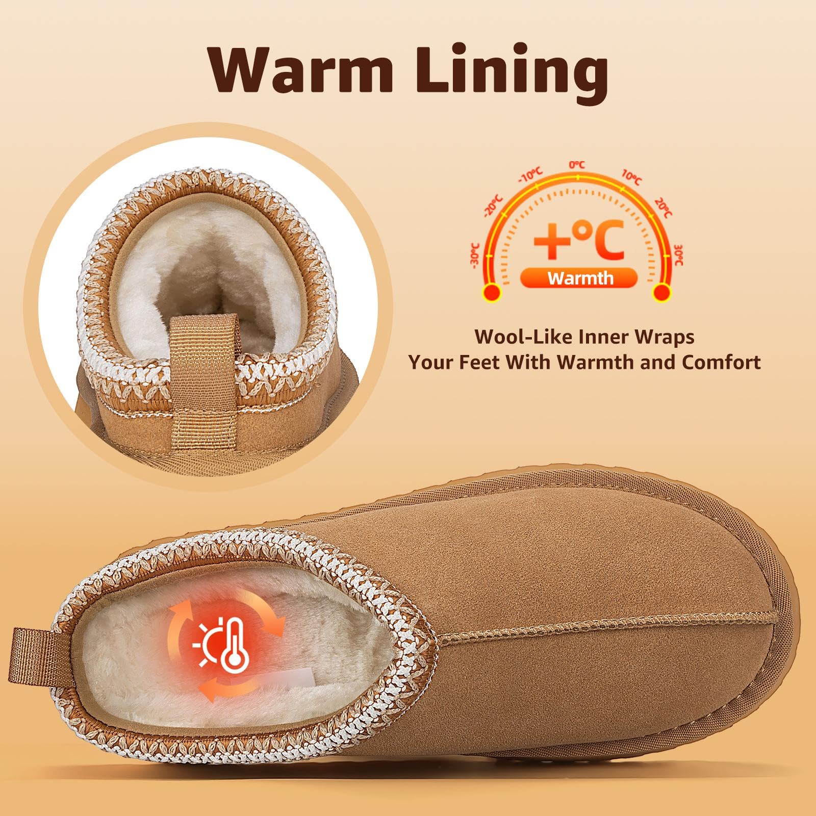 Mishansha Damen Hausschuhe Winter Warme Pantoffeln Elegant 36-42 EU | Feste Sohle, Frauen Pantoffeln, Indoor, Outdoor Slipper, Plateauschuhe, Clogs, Rutschfest, Alltag, Terrasse, Kuschelig