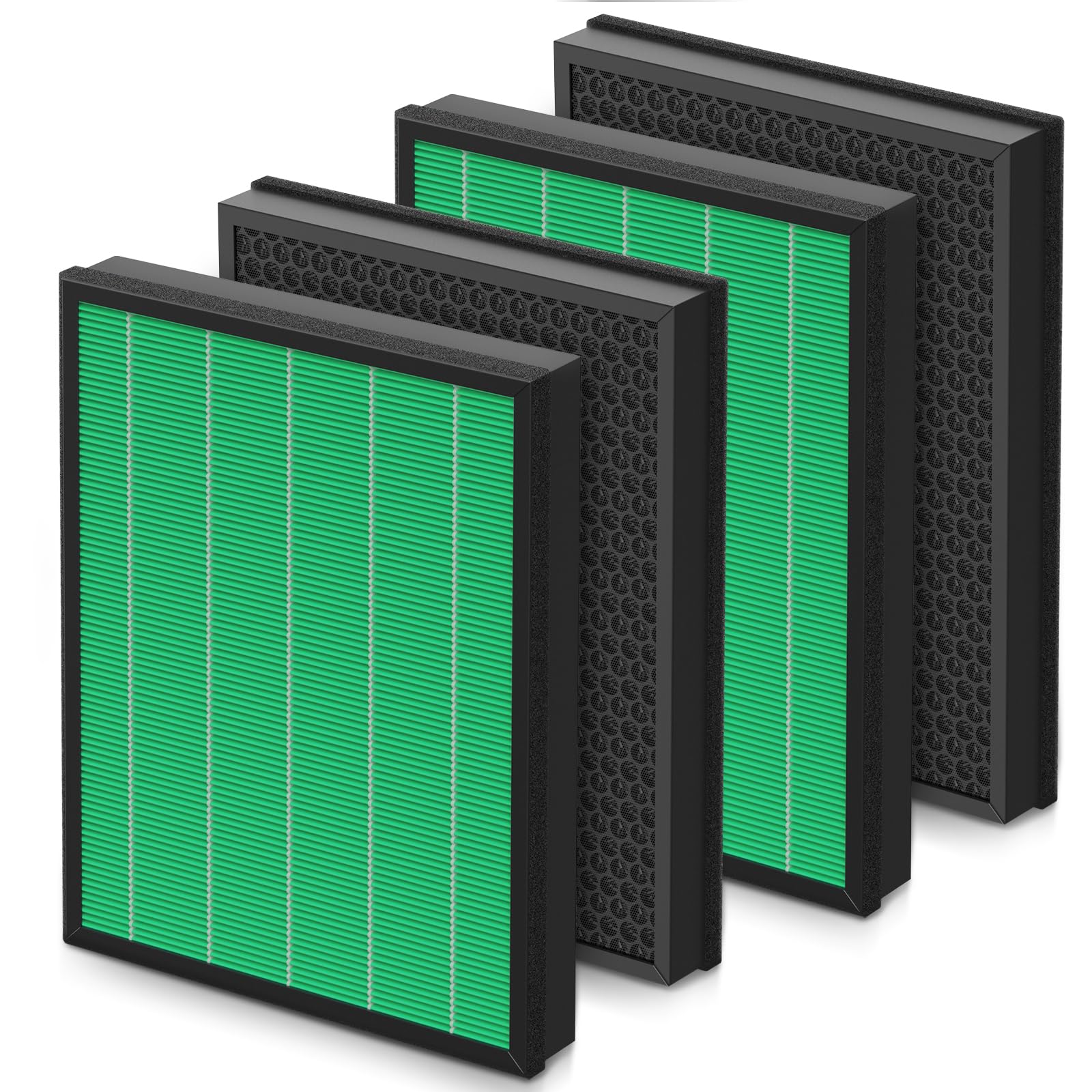 400/400S Replacement Filter for Coway AIRMEGA Max2 400 400S 400(G) 400S(G) Air Purifie-r, Max2 Green HEPA and Active Carbon Filter Set, AP-2015-FP, 2 Set