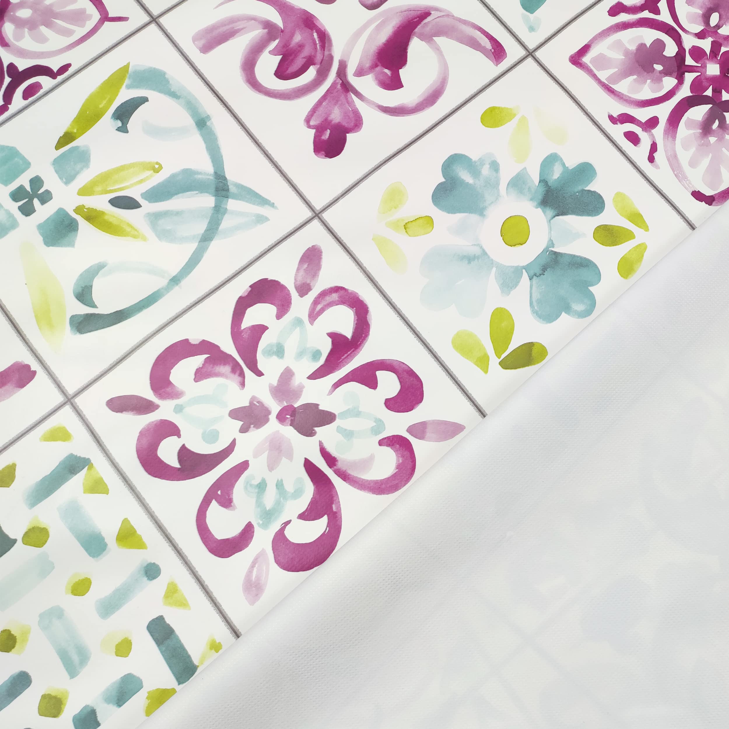 Panini Tessuti, Nappe Plastifiée Papillons Et Fleurs – Vendu Dans Un Emballage En Différentes Tailles à Partir De 140 Cm (hauteur Fixe) X 240 Cm – Mobilier Intérieur-extérieur