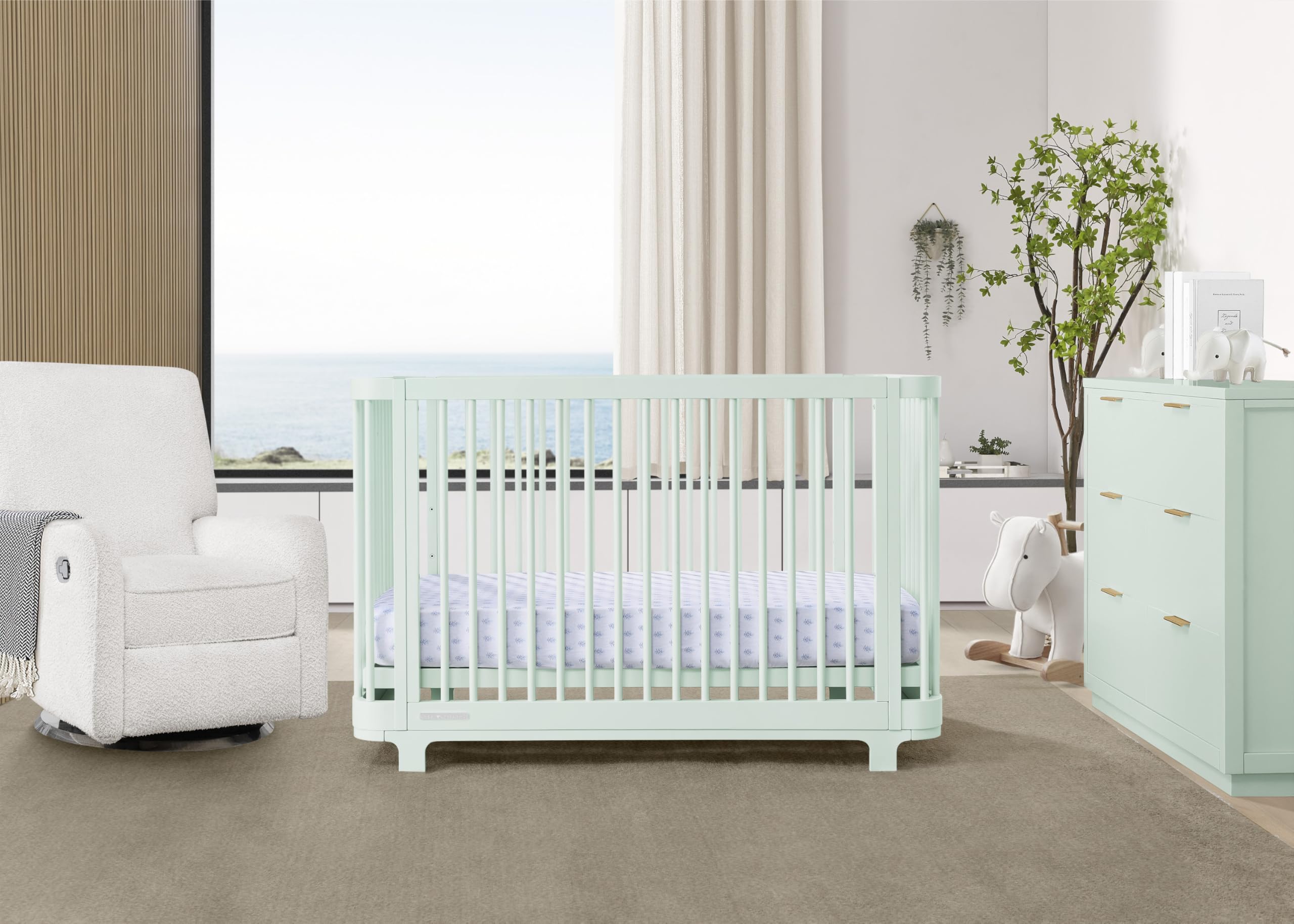 green emerald velvet dress Amazon.com: Delta Children Nest Crib and Dresser Nursery Furniture – 4-in-1  Convertible Crib | Forever 6 Drawer Dresser with Changing Top