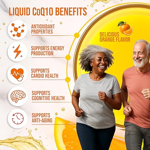Miniatura 3 de CoQ10 líquido de 120 mg de ubiquinona biodisponible para una absorción superior. Apoya la salud del corazón, los huesos y la piel con un