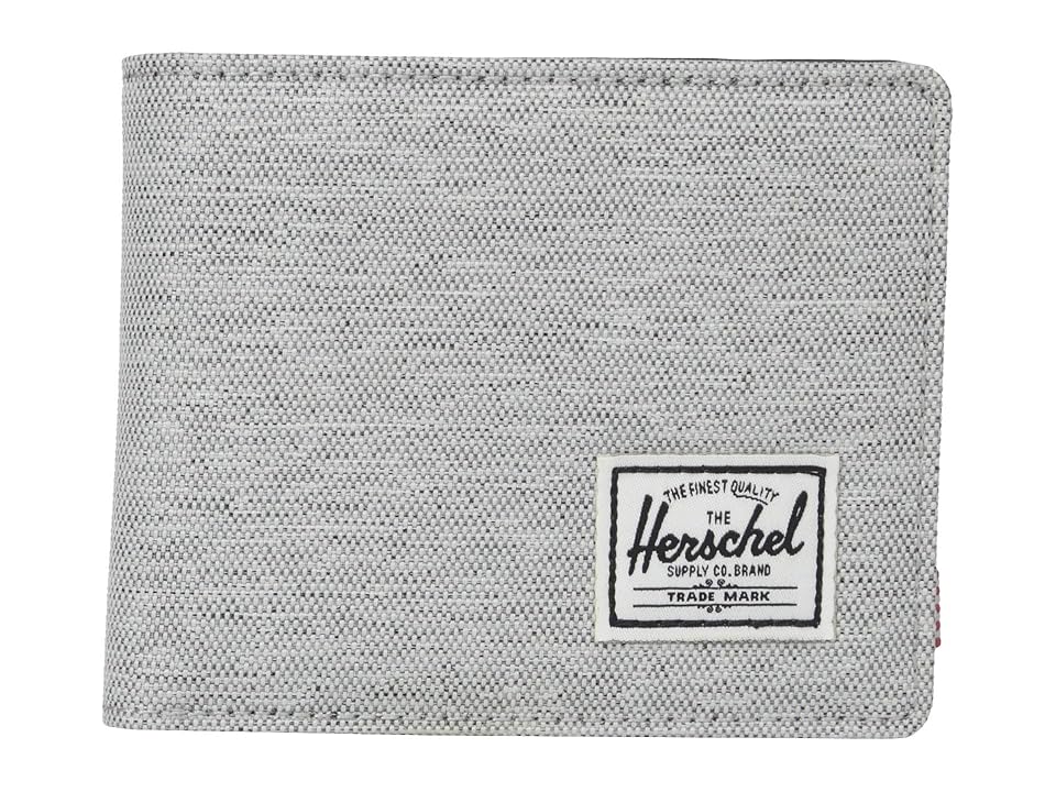 

Herschel Supply Co. Hank + Coin RFID (Light Grey Crosshatch/Black Synthetic Leather) Wallet Handbags, Gray