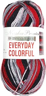 NASKA エブリデイ カラフル 毛糸 並太 col.309 ブラック 系 100g 約250m N-57