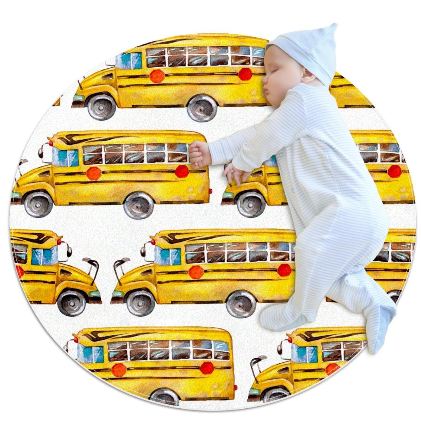 Tapis de sol bus scolaire rigolo pour égayer les moments de complicité en famille