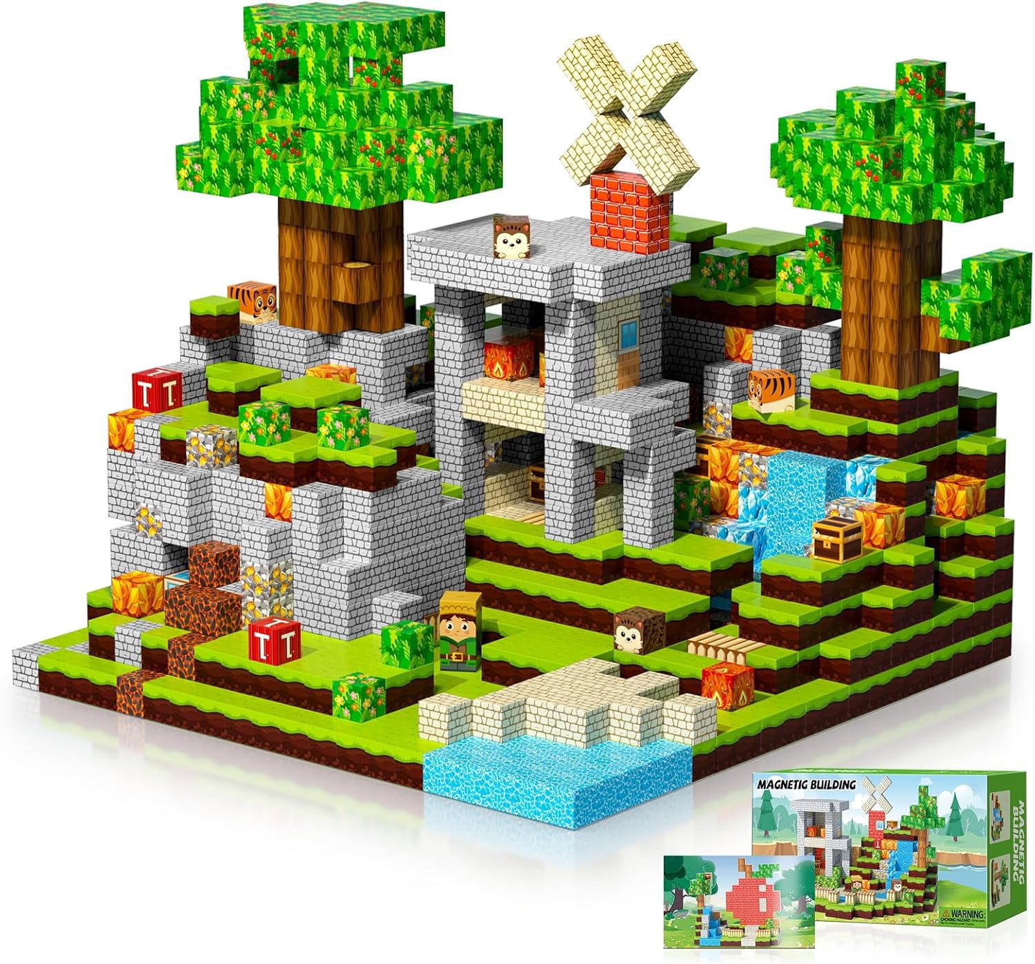 DUHLnote Magnetic Blocks 150PCS for Kids, Building Toys for Boys & Girls. STEM Learning, Montessori, Fidget, Sensory Cubes. Magnet Tiles Block Gifts for Toddler