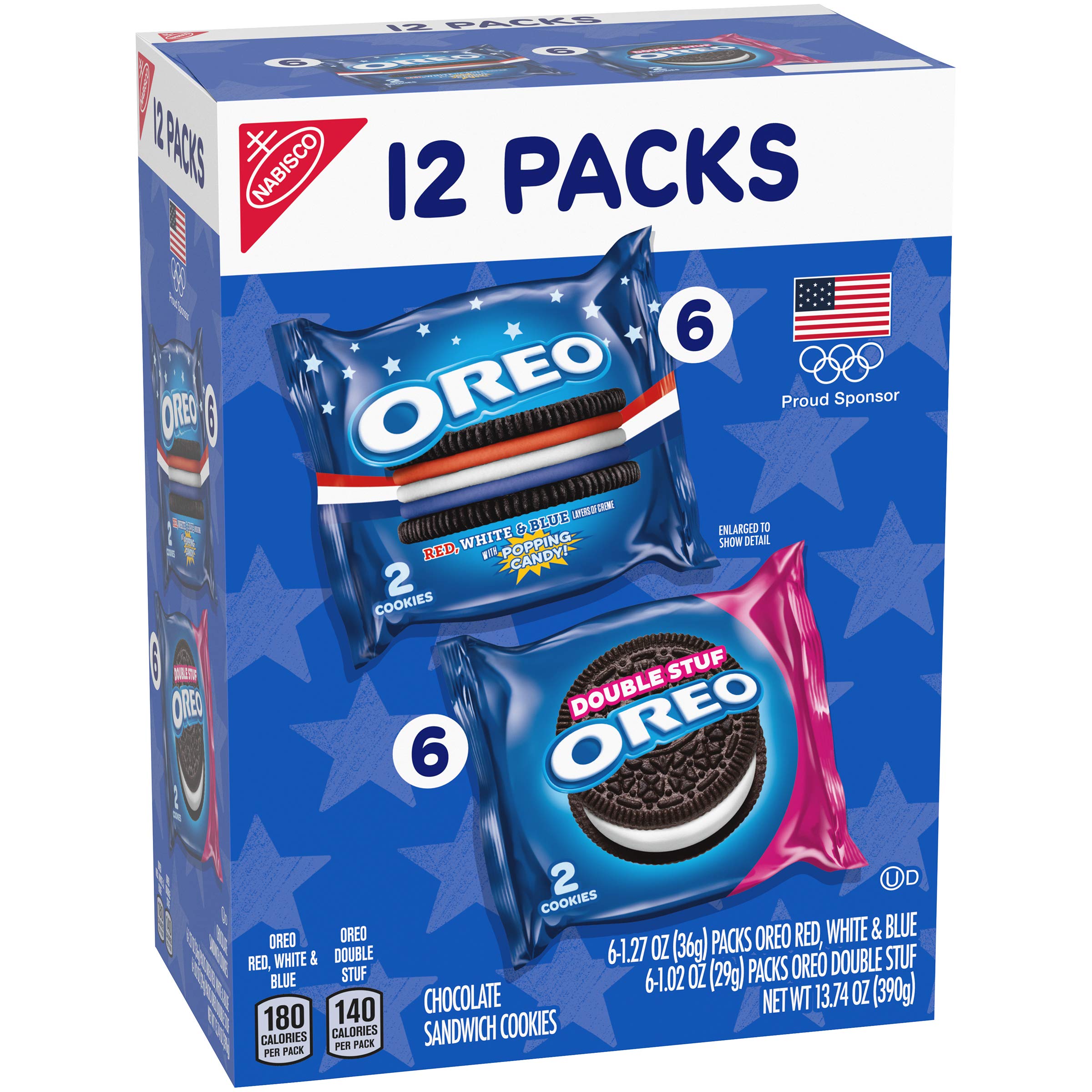 Team USA OREO Chocolate Sandwich Cookies with Popping Candy Creme
