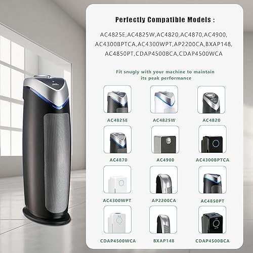 Miniatura 10 de 6 paquetes FLT4825 H13 True HEPA filtro de repuesto B compatible con tecnologías purificador de aire AC4300BPTCA, CDAP4500BCA, AC4825, AC4850PT,