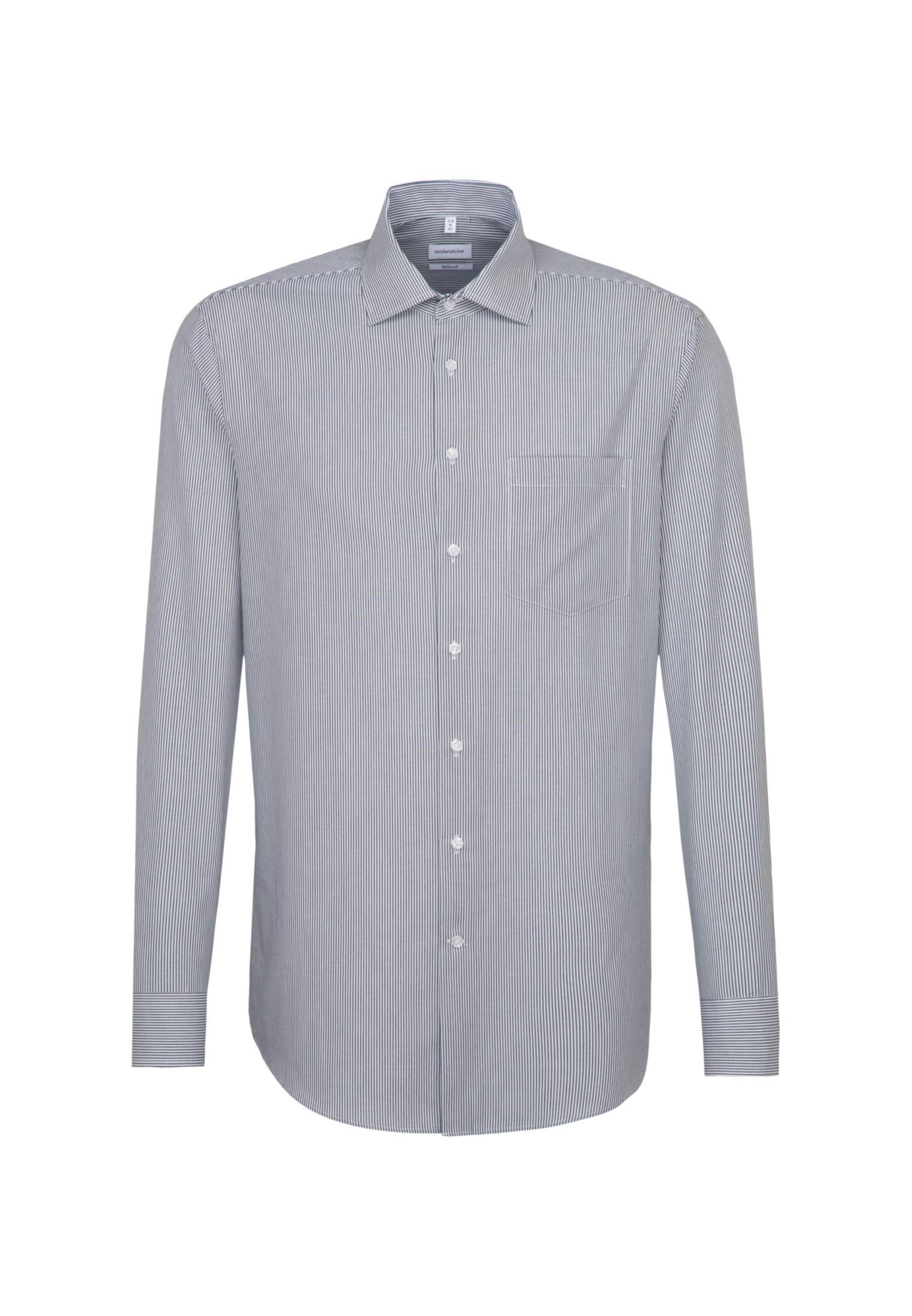 Seidensticker Men's Business Shirt - Regular fit - Non-Iron - Kent Collar - Long Sleeve - 100% Cotton