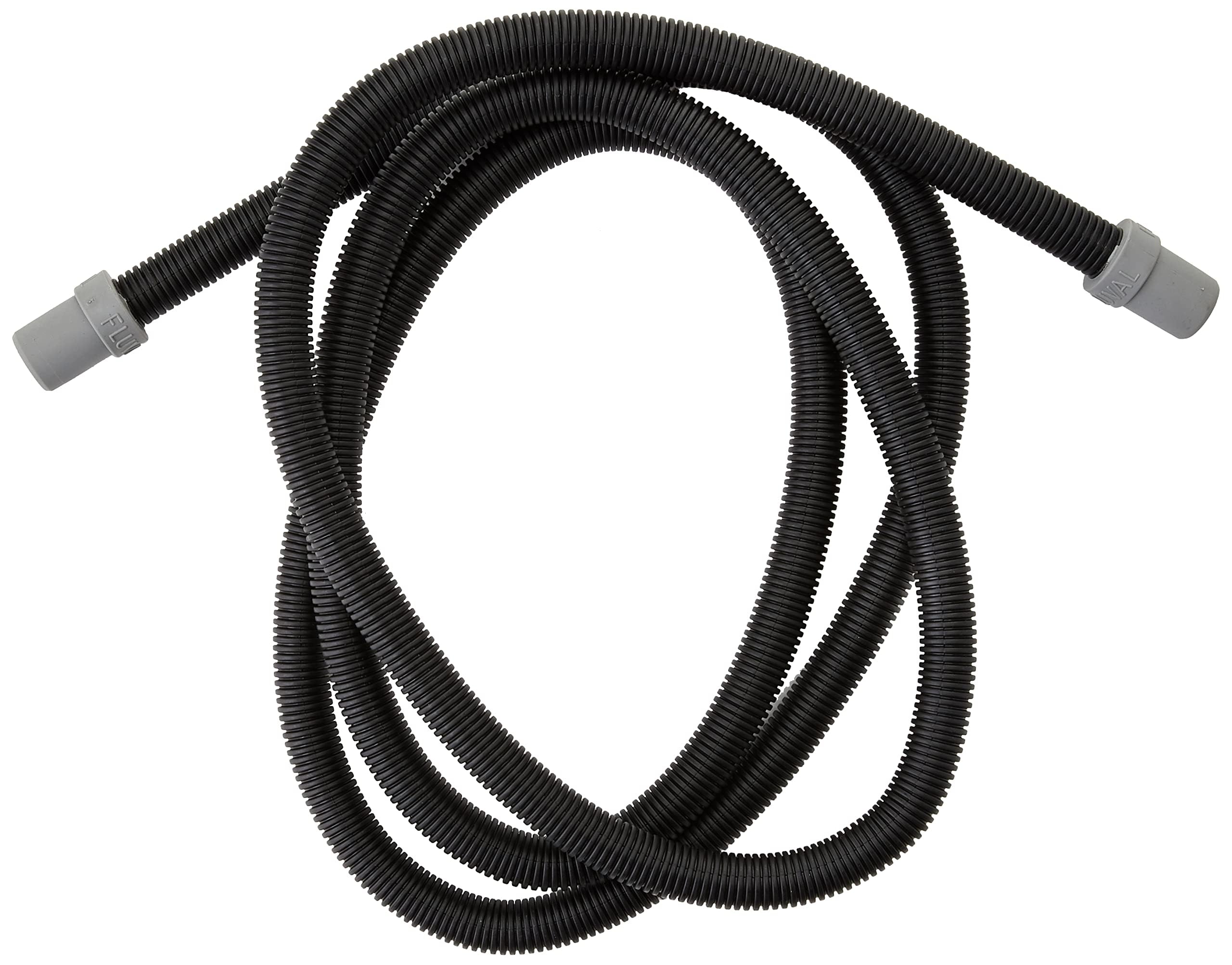 Fluval Żłobiony wąż zamienny 2,5 m, średnica 24/28 mm do filtrów zewnętrznych Fluval 104, 204, 105, 205, 106 i 206, czarny/szary