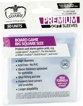 Game Sleeves Big Square 50 Cards