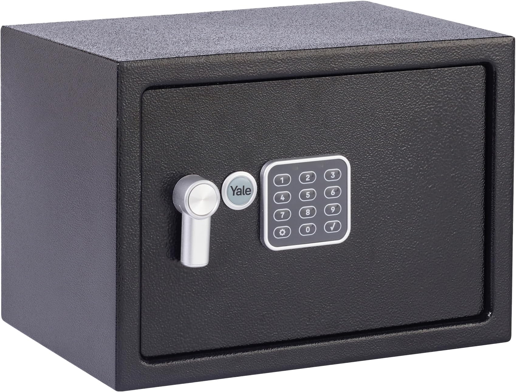 Yale Alarmed Electronic Safe Medium – Standard Protection, Built-in 130dB Alarm, PIN Keypad + Override Key, Anti-bump Solenoid, Auto Lockdown, Carpeted Interior, Fixings Included – 6.6L – YEC/250/DB2