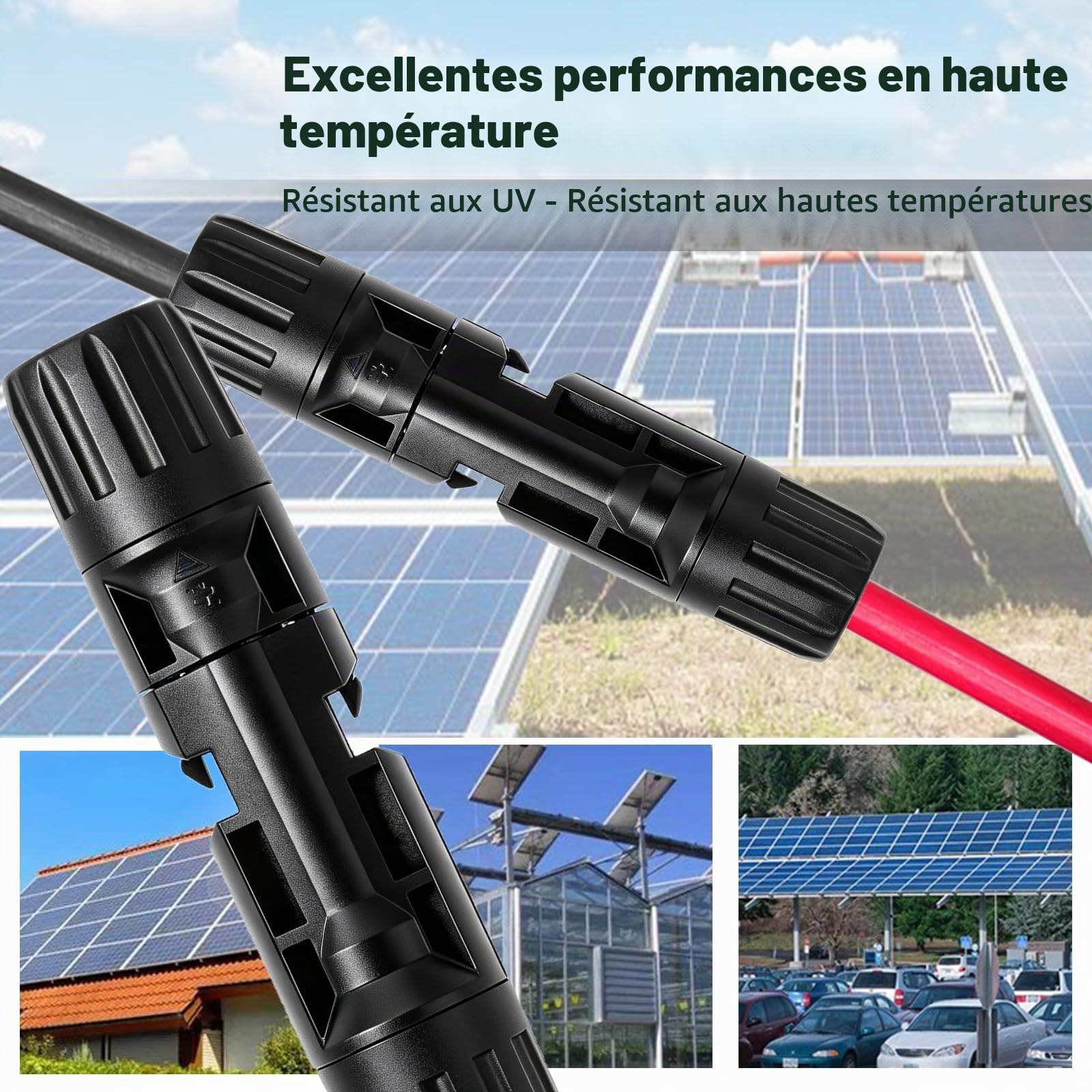 26 paires de connecteurs solaires photovoltaïques, mâle/femelle Connecteur de câble de panneau solaire IP68 double bague d'étanchéité ，Pour Panneaux Solaires Cable Accessoires (26) (26)