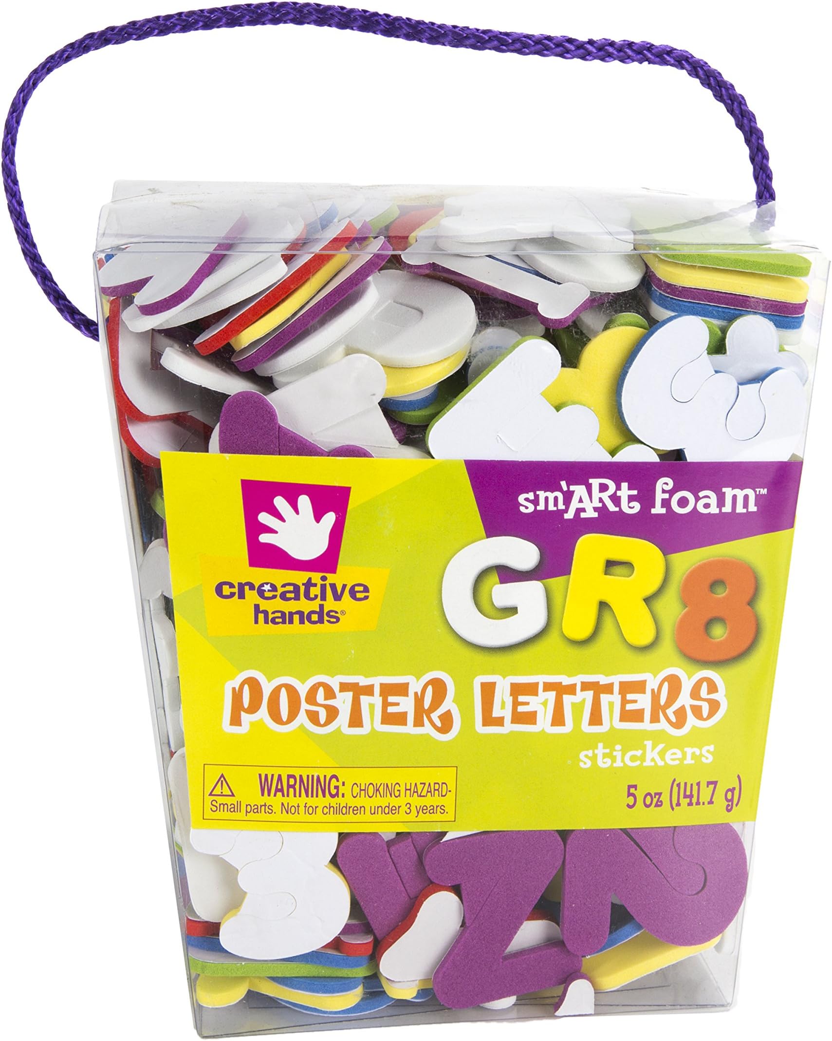 Creative Hands 67862E Foam Stickers, Poster Letters, 5 oz
