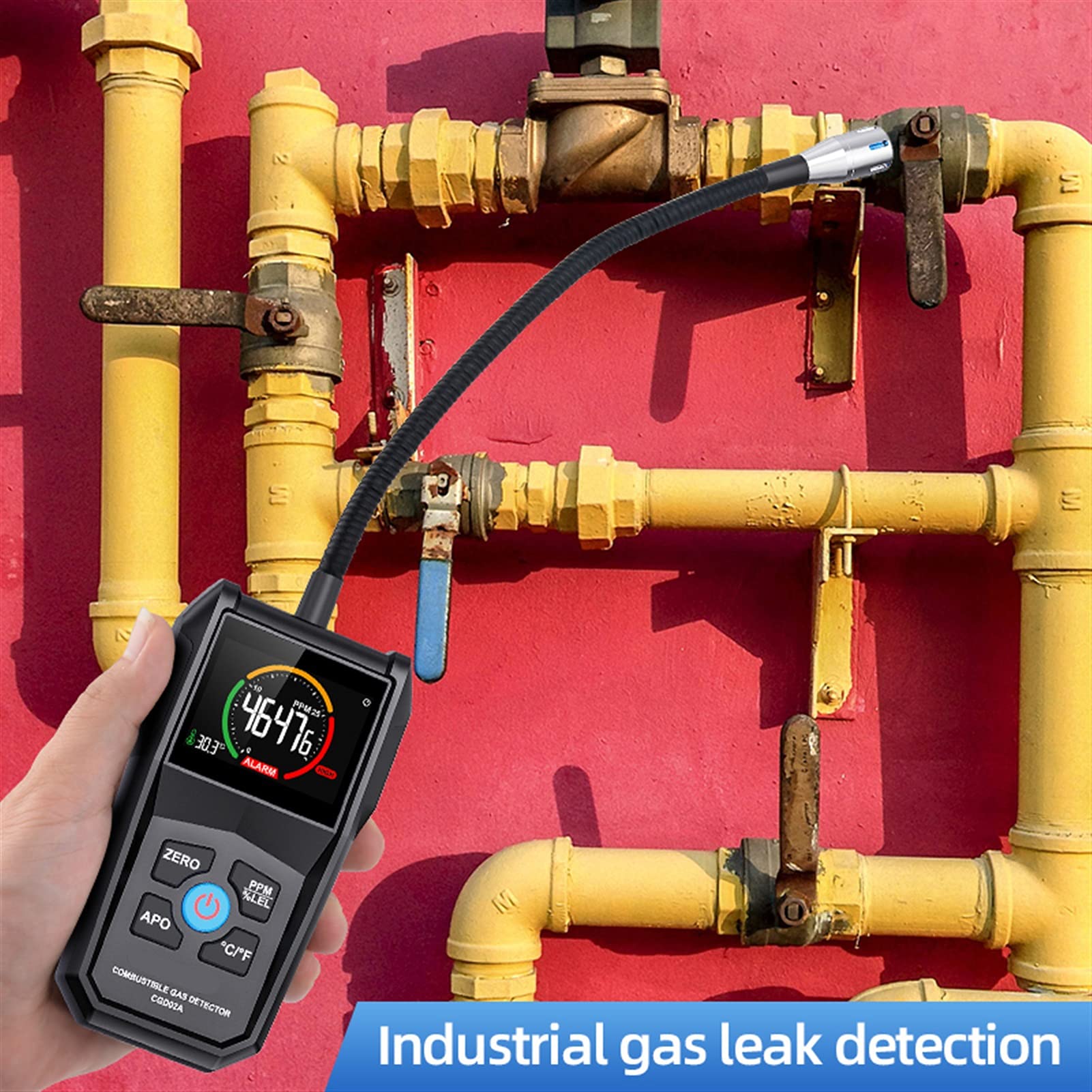 Detector de Gas Lcd Analizador de gas detector combustible medidor monóxido carbono portátil CO Probador monitor fugas(CGD02A)