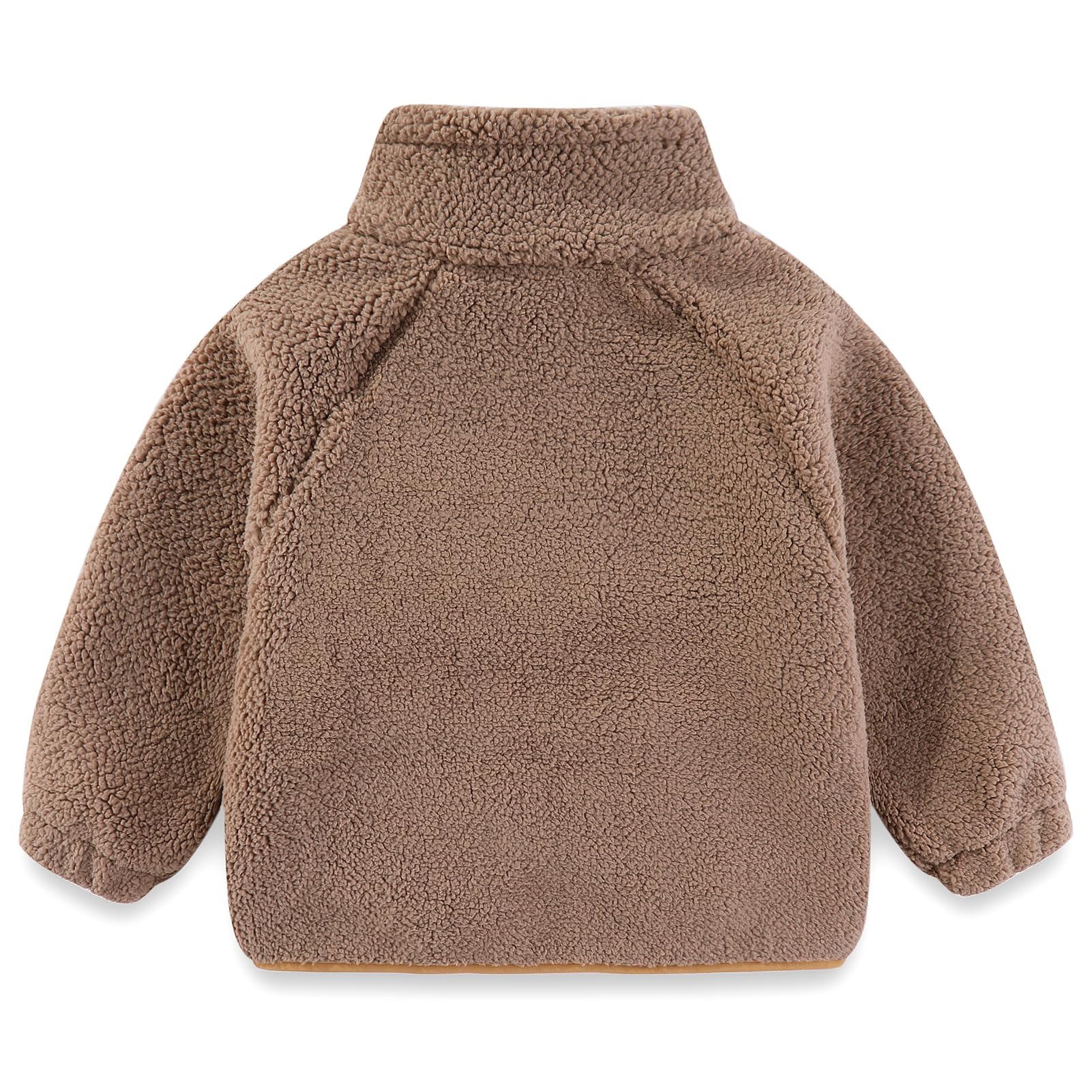 Veste en polaire Sherpa pour enfants, manteau à zip pour bébés garçons et filles, épaisse et chaude, vêtement d'extérieur 1-6 ans