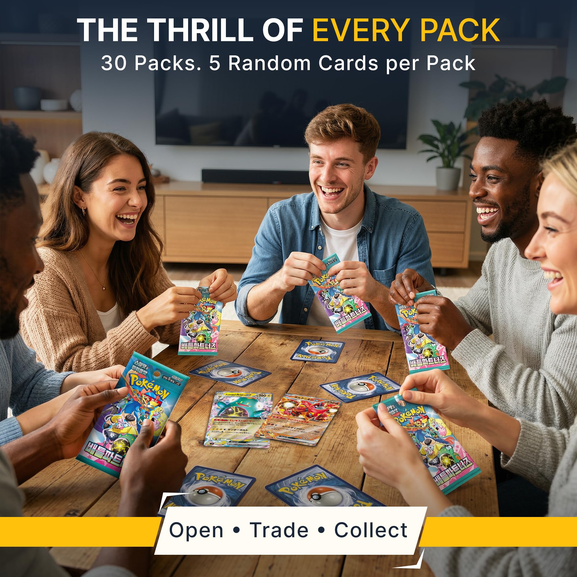 Pokemon TCG Battle Partners SV9 Koreanische Booster-Box, koreanische Pokémon-Karten, 30 Boosterpacks (5 Karten pro Packung, Scharlachrot und Violett-Serie, Titan-Authentifiziert)