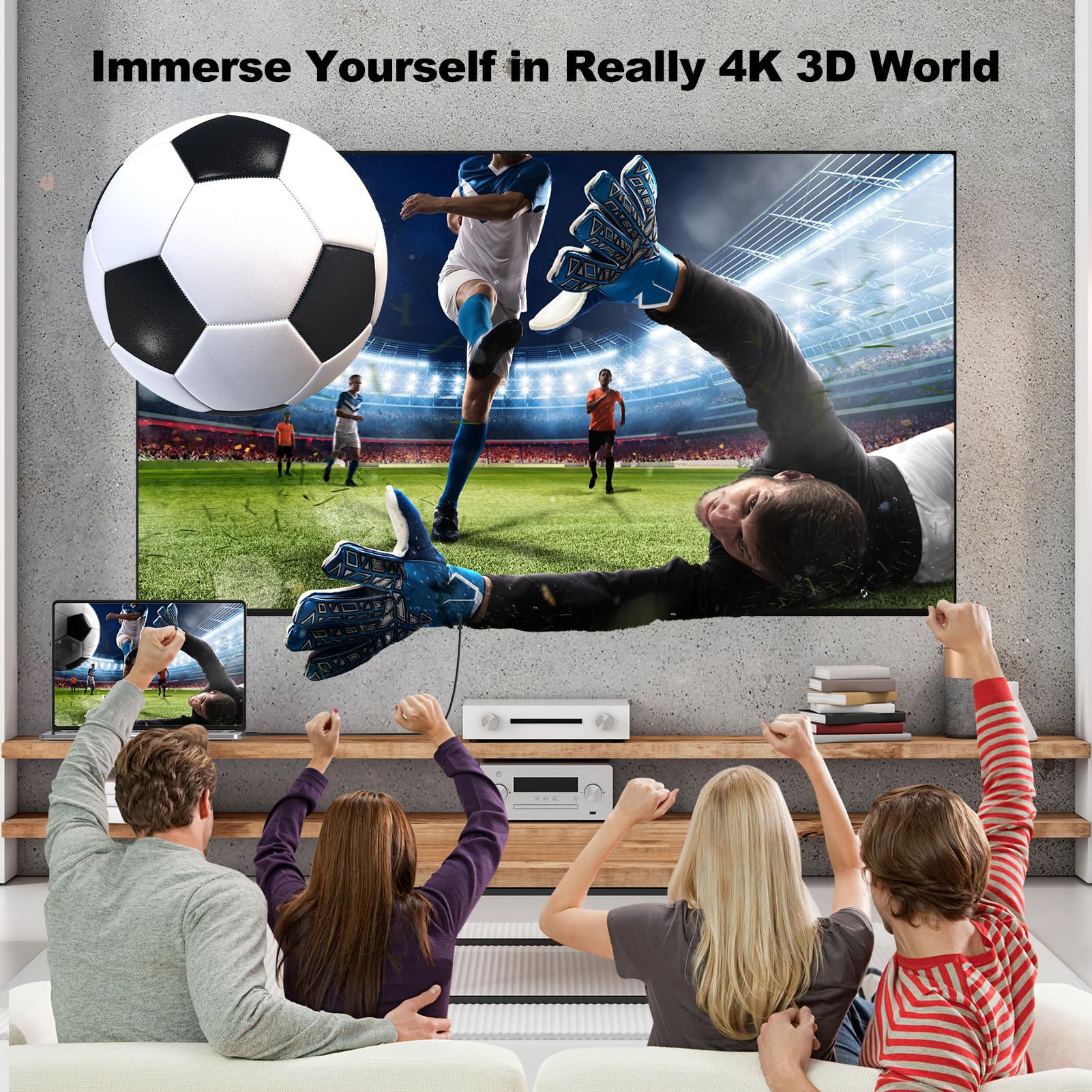Confezione da 10 cavi HDMI 4K a HDMI, confezione multipla da 1,8 m, cavo HDMI 2.0 schermato ad alta velocità, 1,8 m con 2K a 165/144Hz, HDCP 2.2, HDR, ARC e CL3, per laptop, monitor, TV, PS5, PS4,