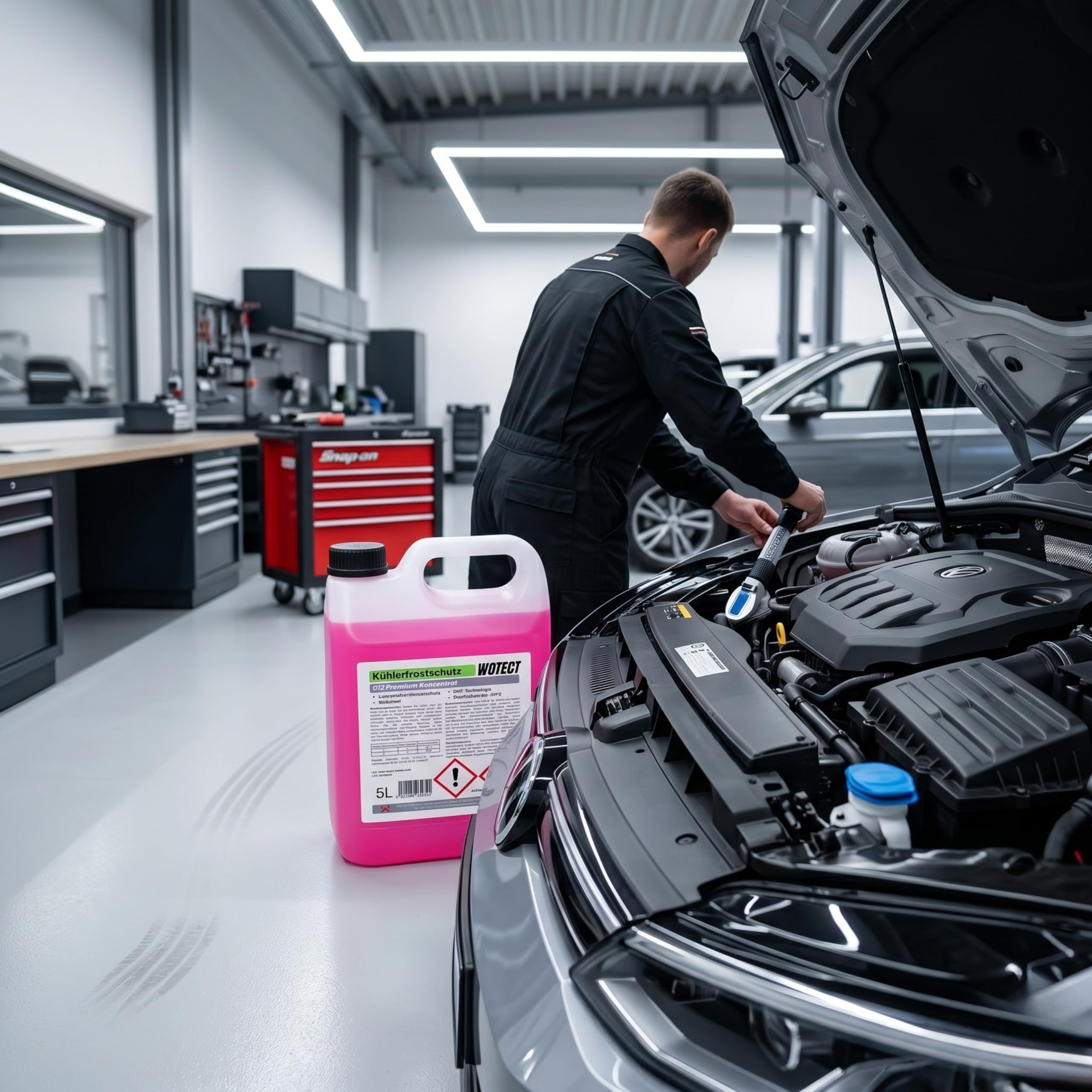 WOTECT 20L Kühlerfrostschutz Konzentrat G12 – Silikatfrei & Glycerinfrei – Rot/Rosa – Für PKW, LKW & Maschinen – Bis -35°C Frostschutz