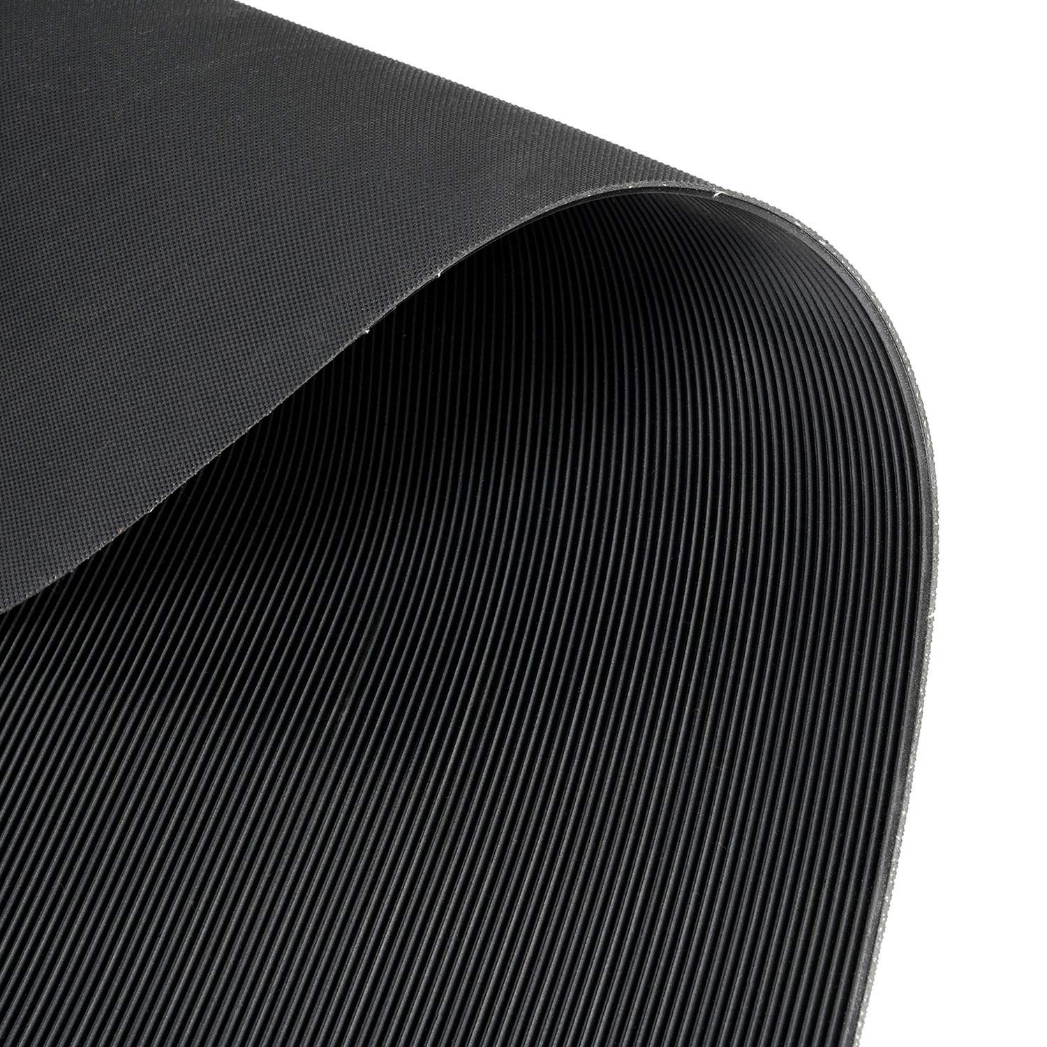 4m² Feinriefenmatte mit Gewebeeinlage 1,2 x 3,33m Stärke: 3mm, Schwarz