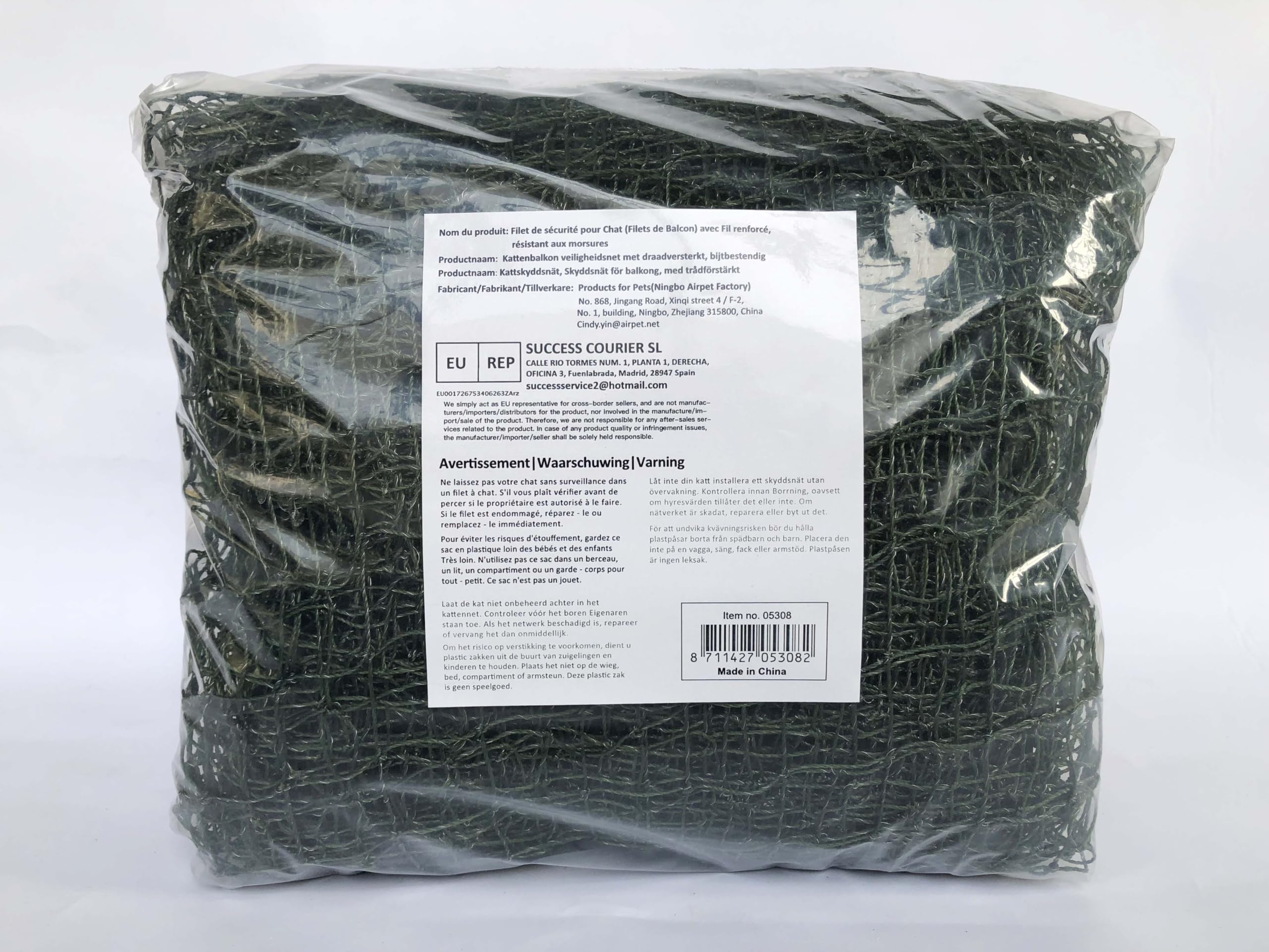 Red para Gatos Balcones Reforzada con Alambre,Resistente;Verde;8x3m
