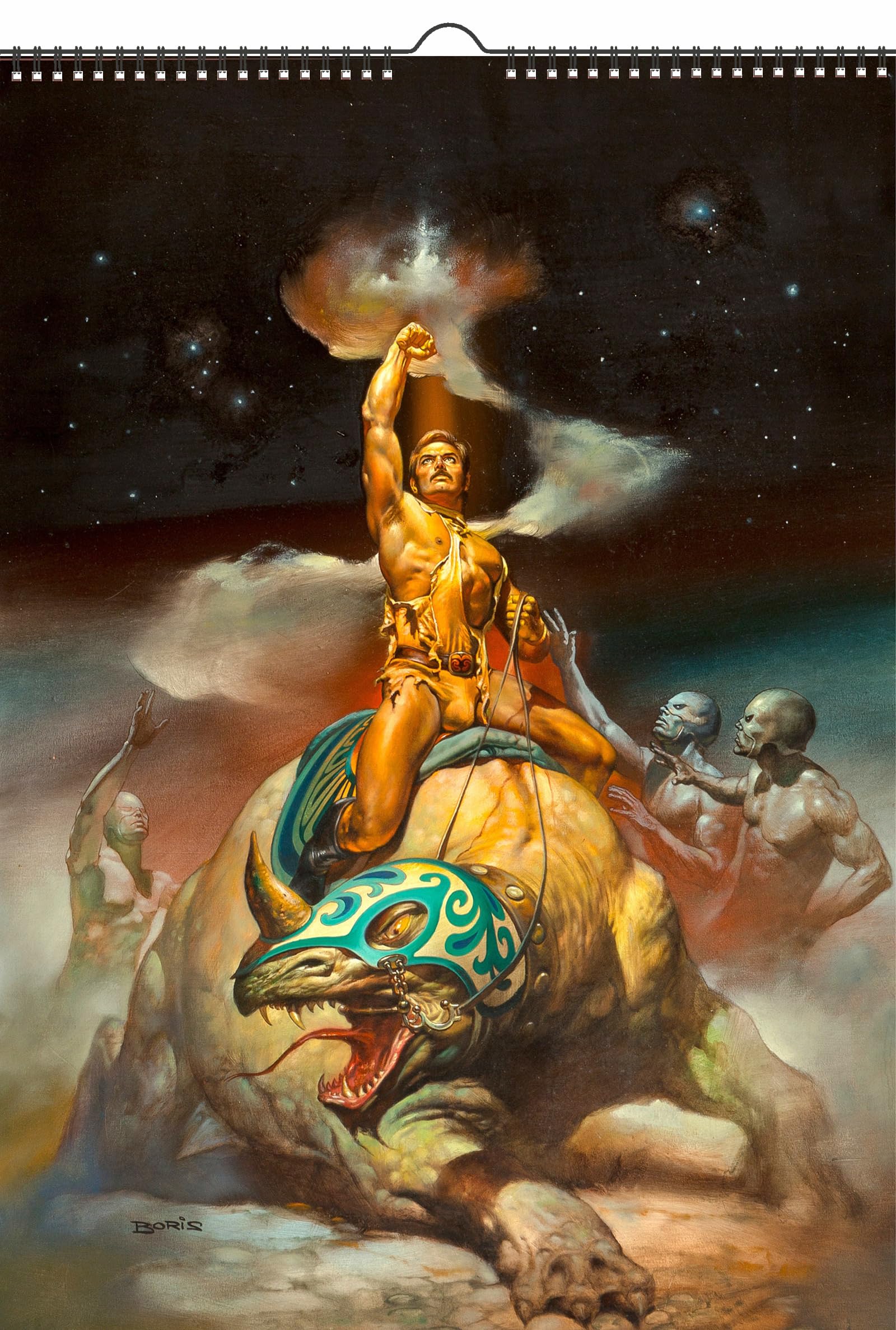 2026 Wall Calendar [13 pages 8"x12"] Mythic Journeys: Fantastical Creatures and Brave Warriors in Epic Quests and Battles Vintage Retro Posters