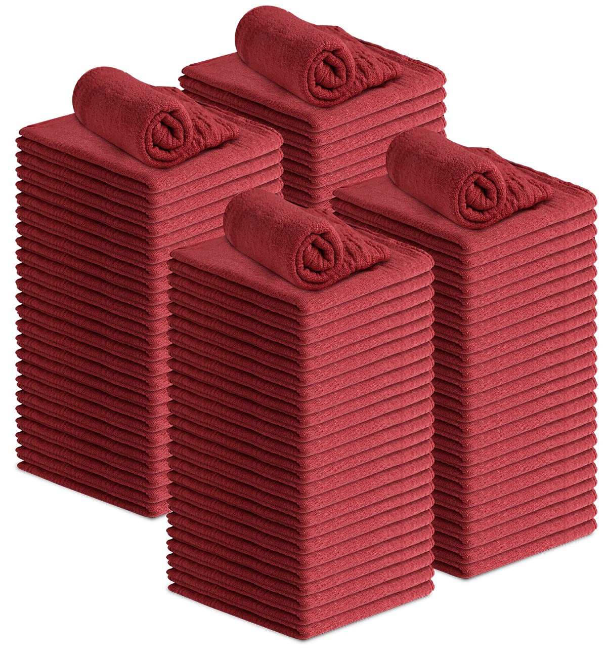 Avalon Cotton Shop Rags (Pack of 100) Size 12x14 Inches Cleaning Rags Absorbent Shop Towels