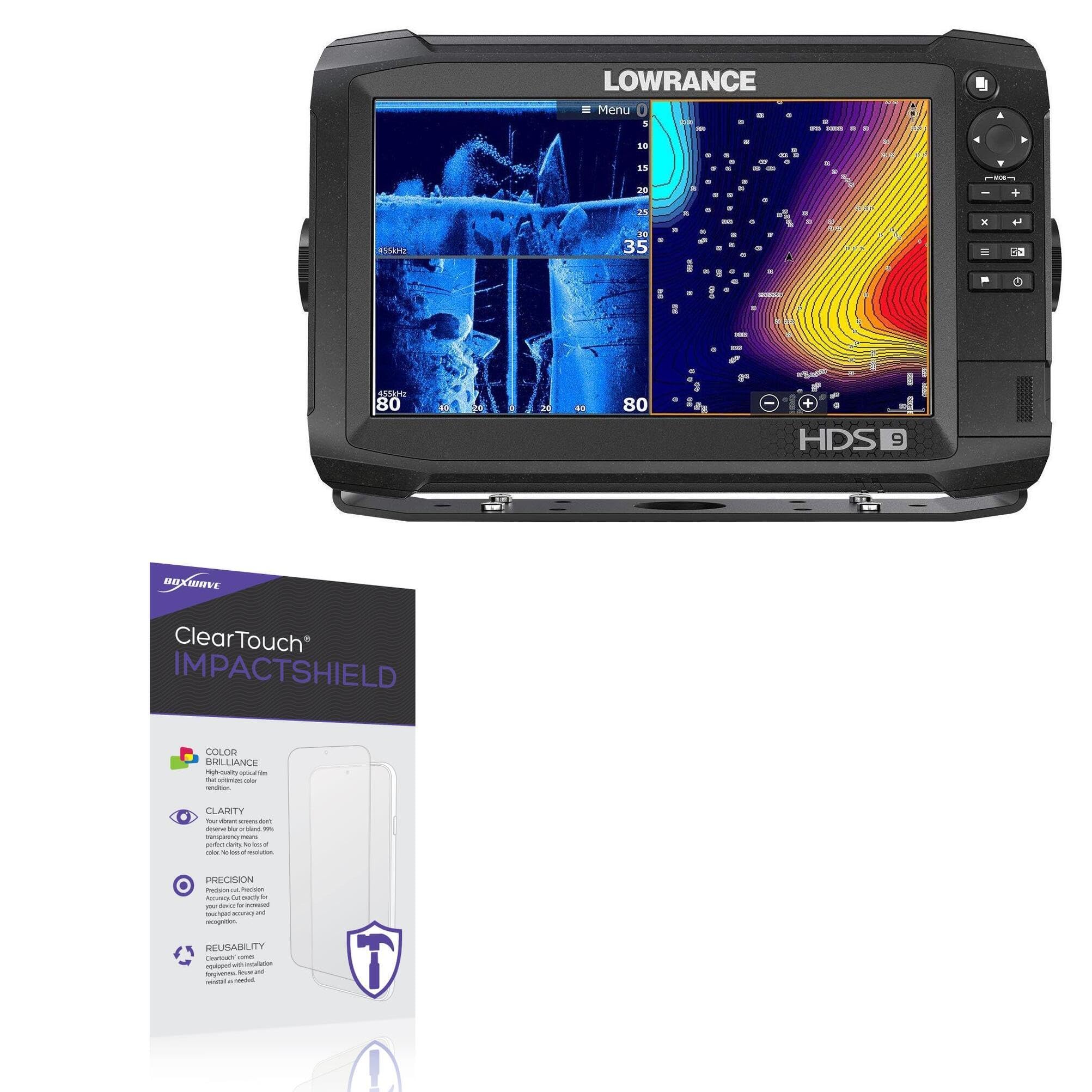 BoxWave Screen Protector Compatible with Lowrance HDS Carbon 9 - ClearTouch ImpactShield (2-Pack), Impenetrable Screen Protector Flexible Film