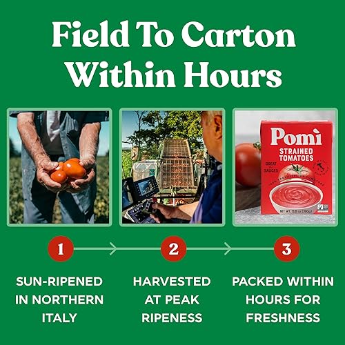 Miniatura 6 de Pomì - Tomates colados - Puré de tomate italiano cremoso y aterciopelado con un toque de sal, sin aditivos ni conservantes, hecho de tomates