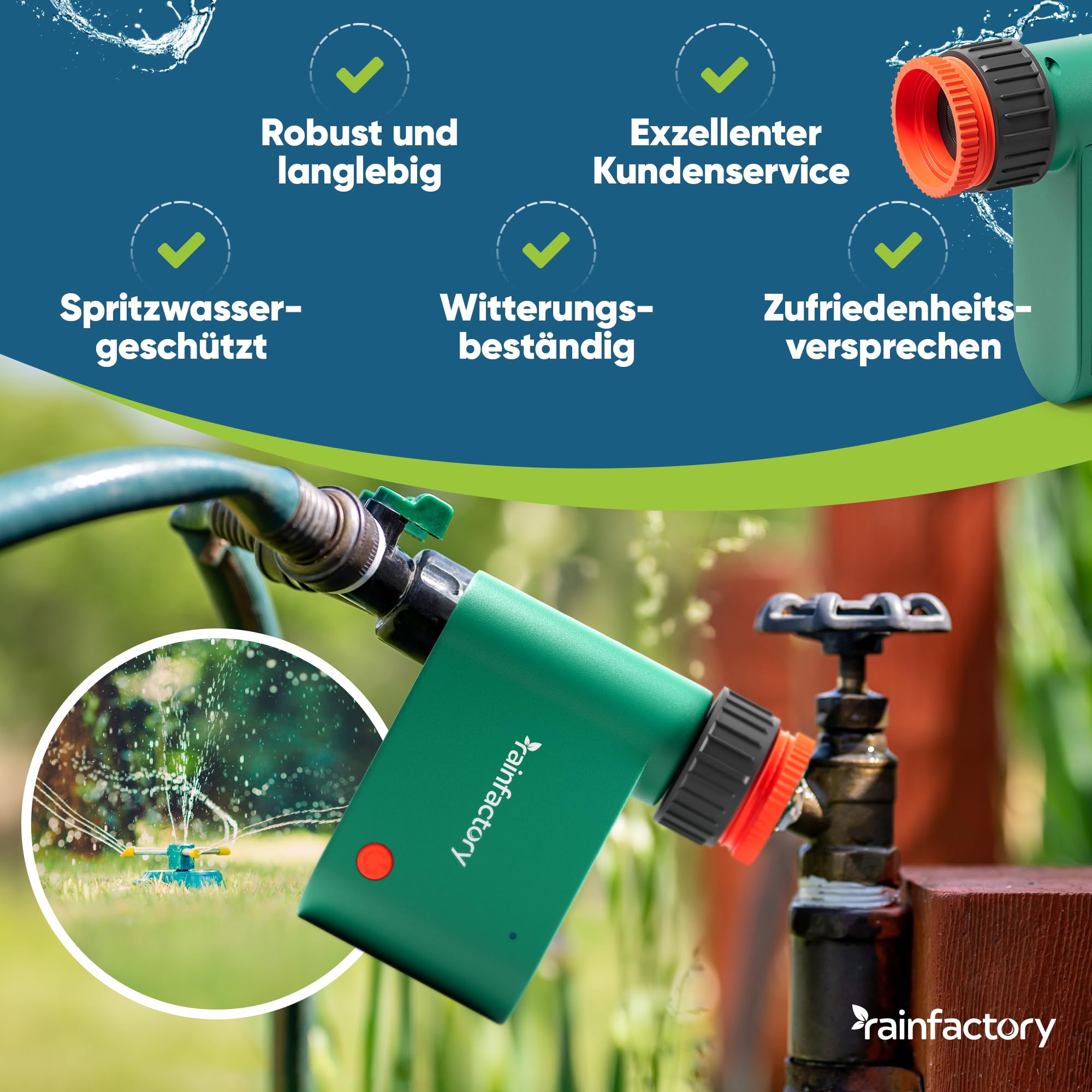 Rainfactory Bewässerungscomputer WLAN - Smart Water Timer Mit App Steuerung