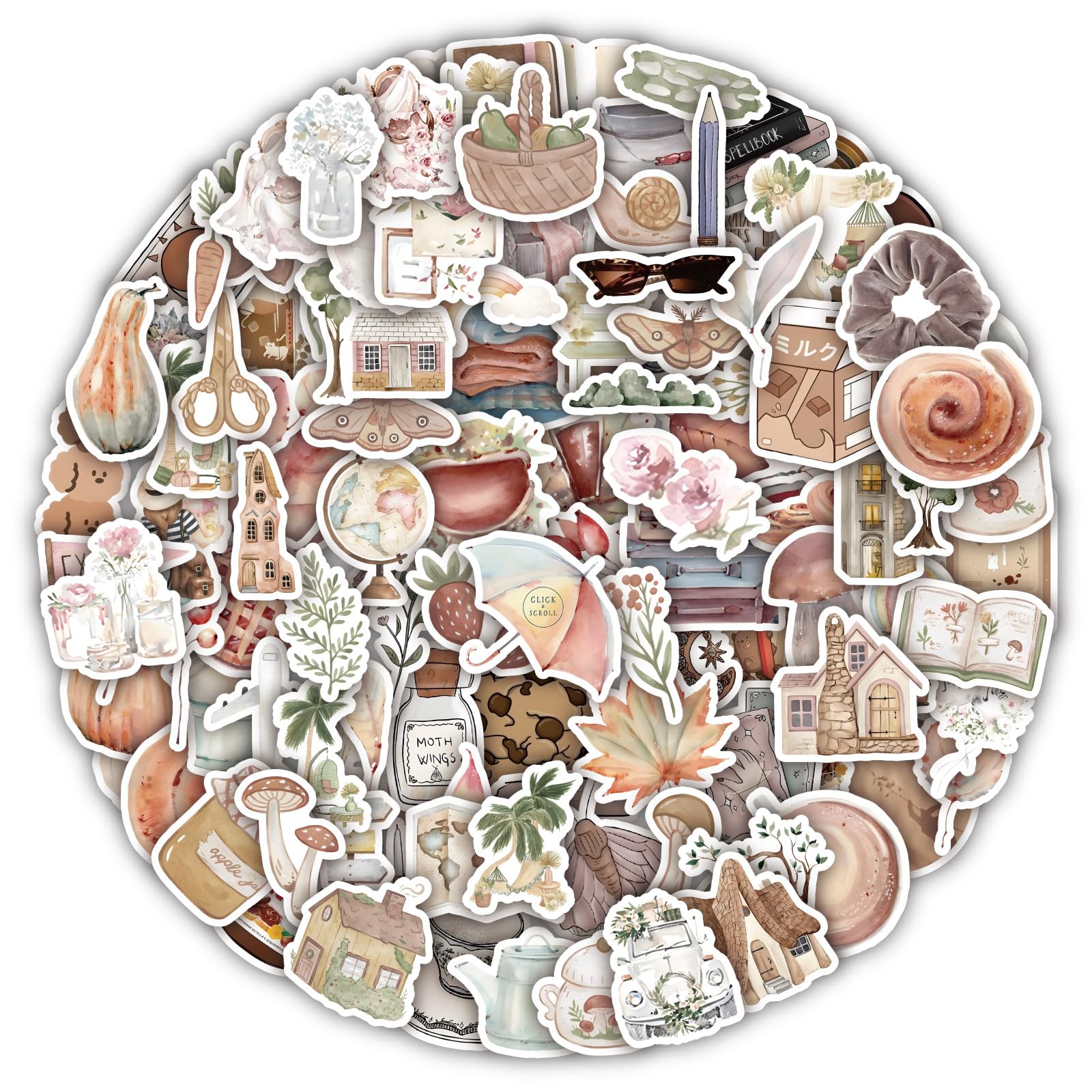 120 Pcs Vintage Stickers for Kids Teens Adults Boys Girls Gift,Stickers Pack for Laptop,Skateboard,Luggage,Car,Bike, Cup,Computer,Water Bottle Decor,Retro Vinyl Waterproof Sticker Decals