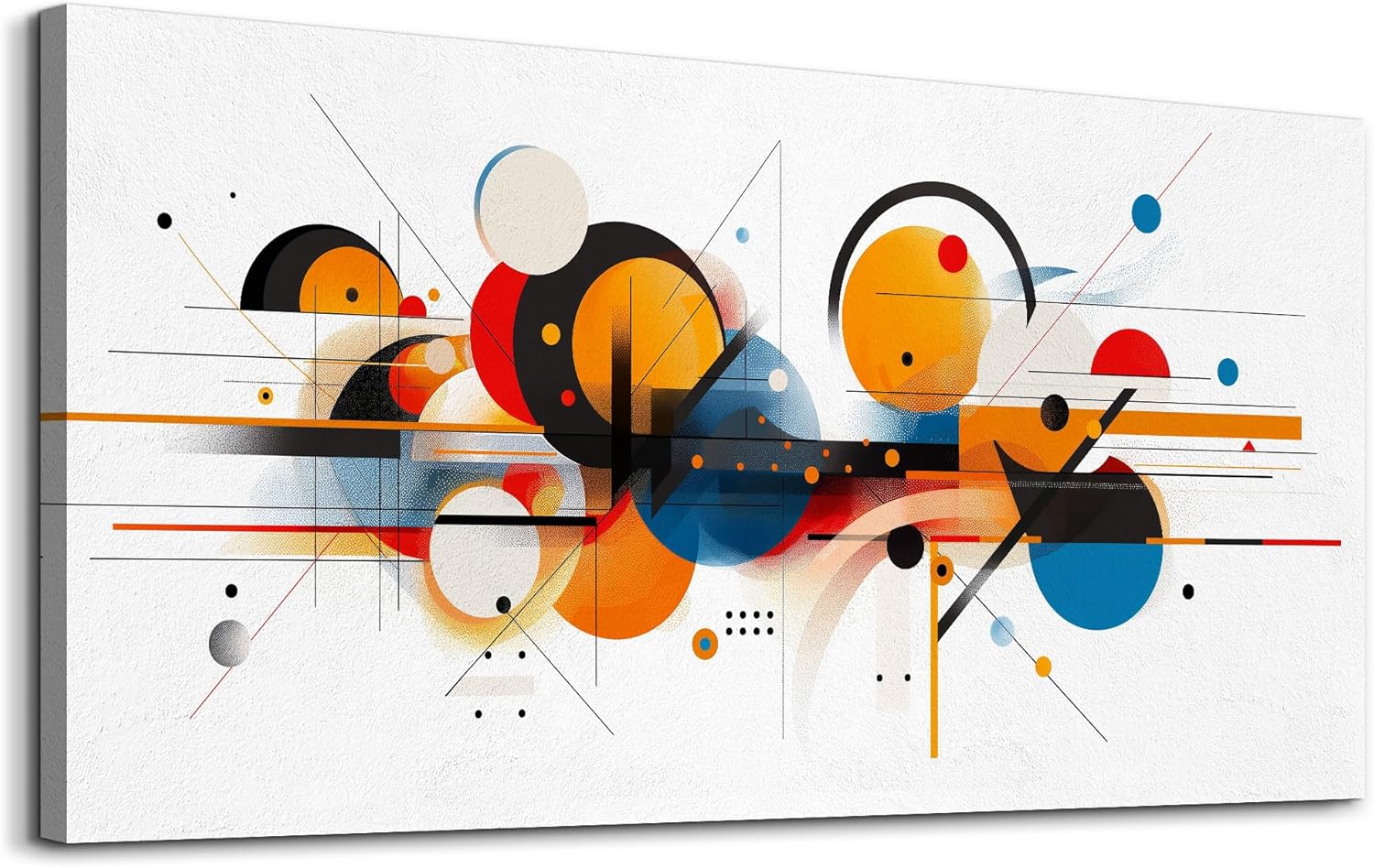 hyidecorart Arte de pared para sala de estar, decoración de pared para dormitorio, línea de bloque de color, imágenes abstractas, obras de arte para