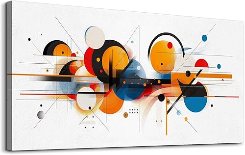 hyidecorart Arte de pared para sala de estar, decoración de pared para dormitorio, línea de bloque de color, imágenes abstractas, obras de arte para