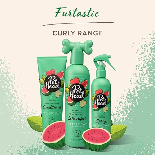 Miniatura 6 de Pet Head Furtastic - Acondicionador para perros, aroma a sandía, acondicionador para perros malolientes, desenredante de nudos, cuidado de rizos y