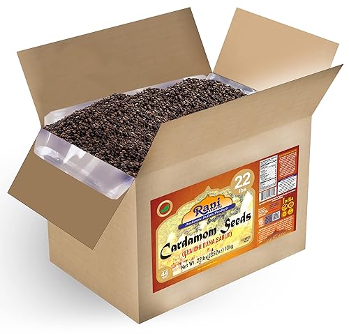 Miniatura 8 de Rani Cardamomo (Elachi) Semillas decoradas Especias indias 80 oz (5 libras) 5.0lbs a granel  Todo natural  Vegano  Apto para gluten  Sin OMG  Origen