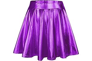 Satin-y Purple Skater Skirt