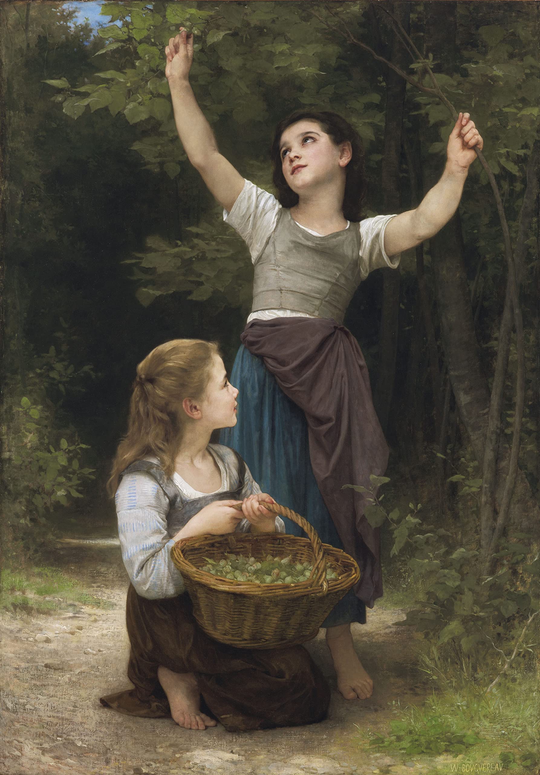 William Adolphe Bouguereau Recolte de noisettes b6720 A1 Poster - Glossy Thick Photo Paper (33/24 inch) (84/59 cm) - Movie Film Wall Decor Art Actor Actress Gift Anime Auto Cinema Room Wall Decora