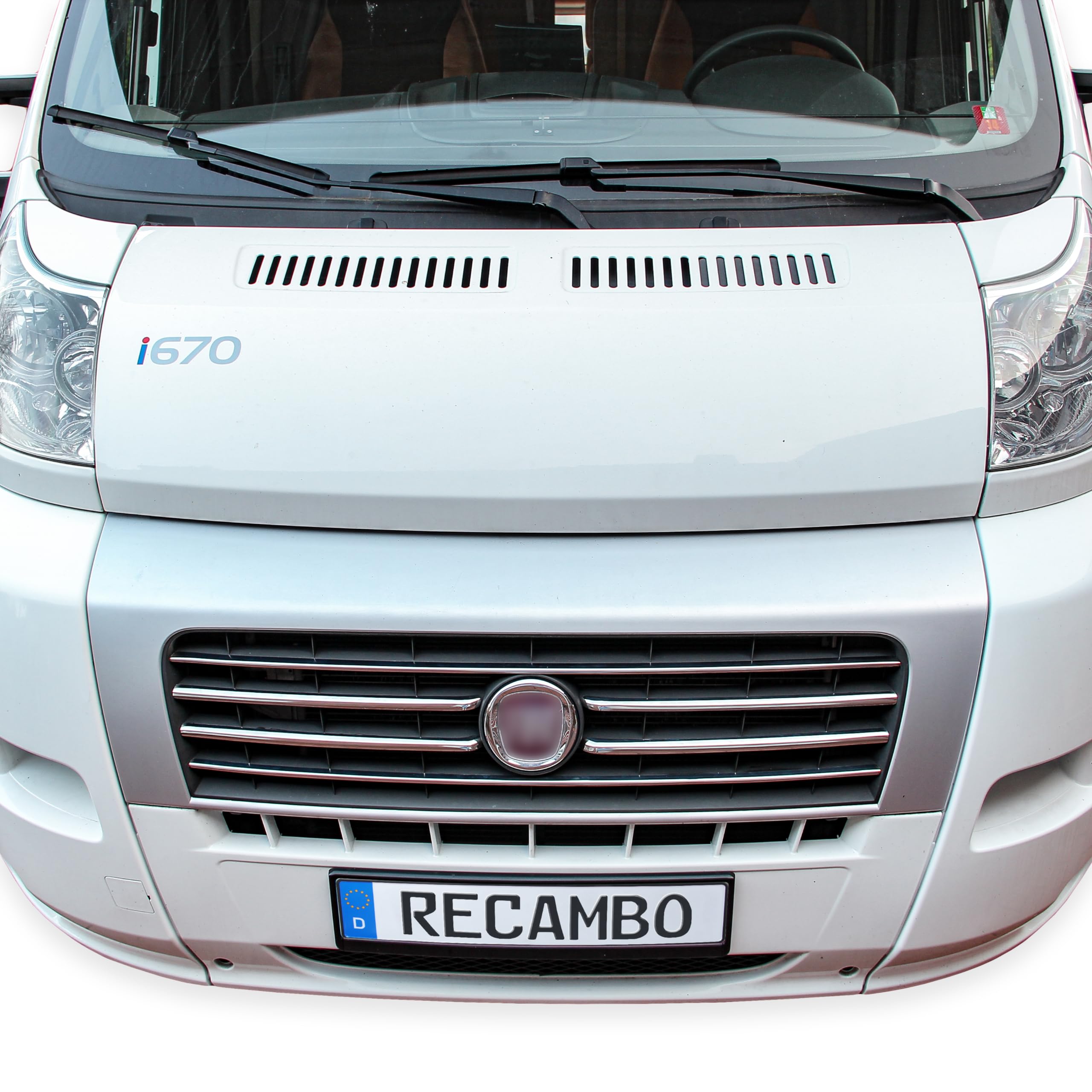 Recambo Grille de refroidissement chromée en acier inoxydable pour Fiat Ducato année de construction 2006-2014