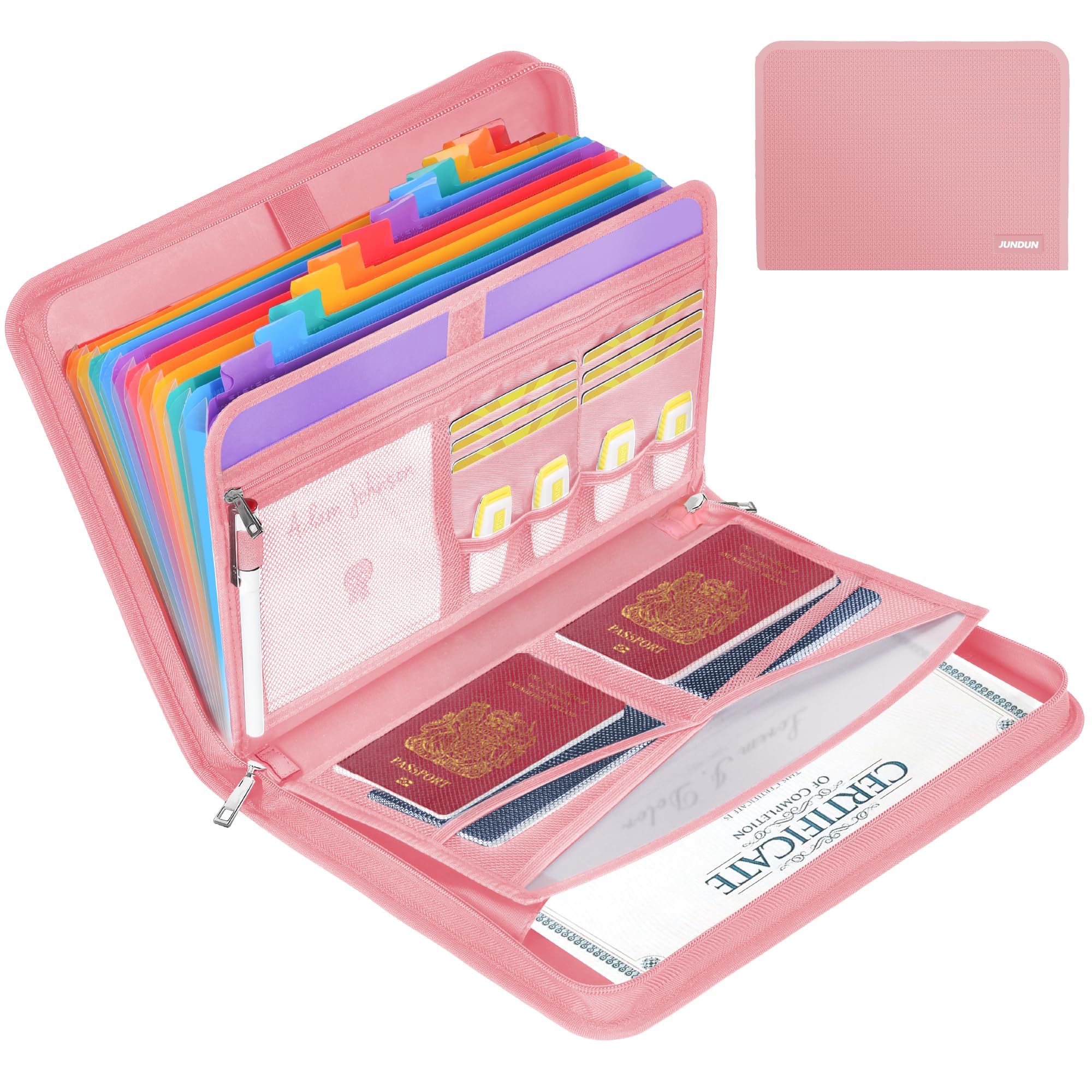 Snapklik.com : JUNDUN Accordion File Organizer - 12 Pocket Expanding ...