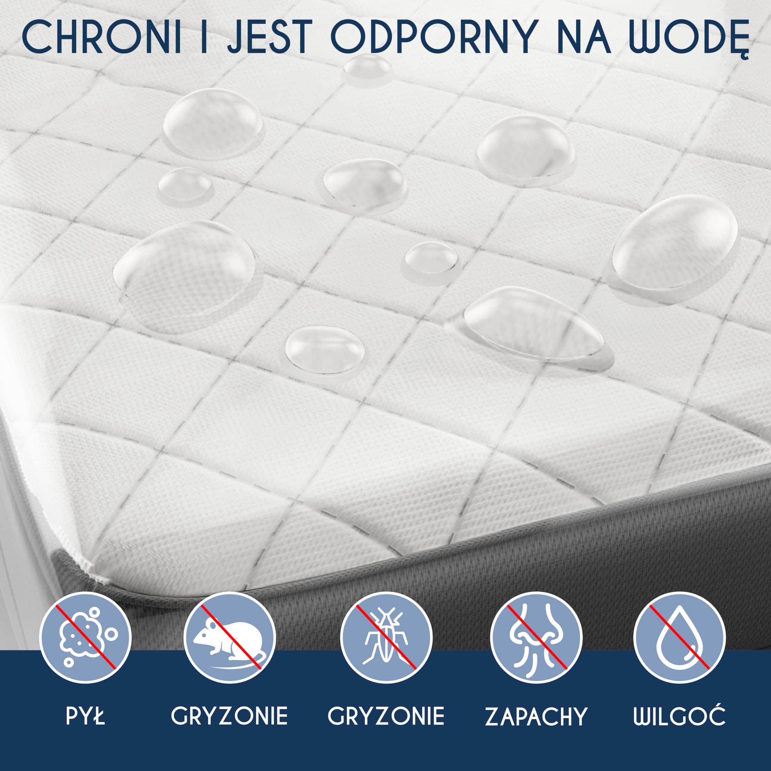 Pokrowiec na materac z tworzywa sztucznego – zestaw 2 szt. – 90 x 200 cm (grubość 30 cm) – ochrona materaca z szerokim zamkiem błyskawicznym – torba na materac do przechowywania, przechowywania